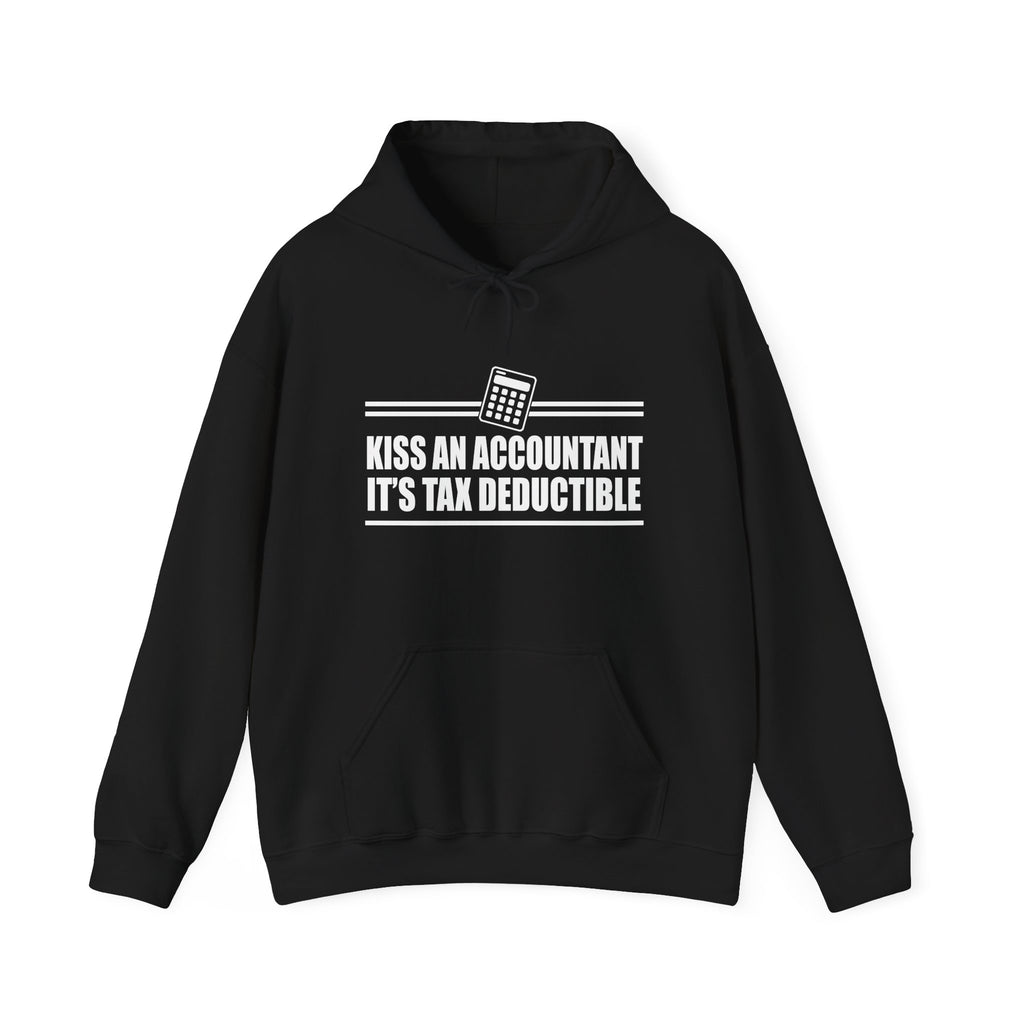 Kiss An Accountant Its Tax Deductible Unisex Heavy Blend Hooded Sweatshirt