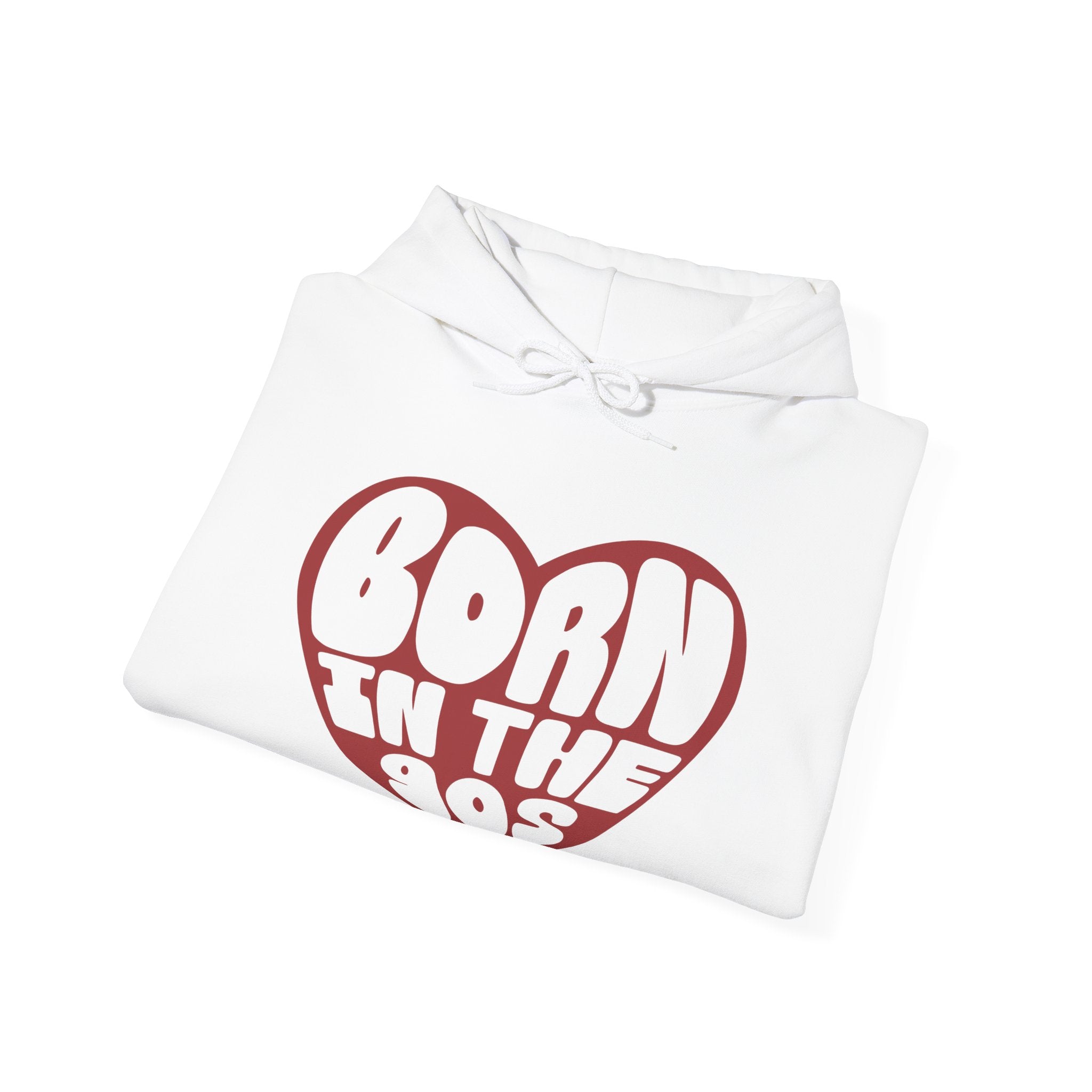 Born In The 90s Red Unisex Heavy Blend Hooded Sweatshirt