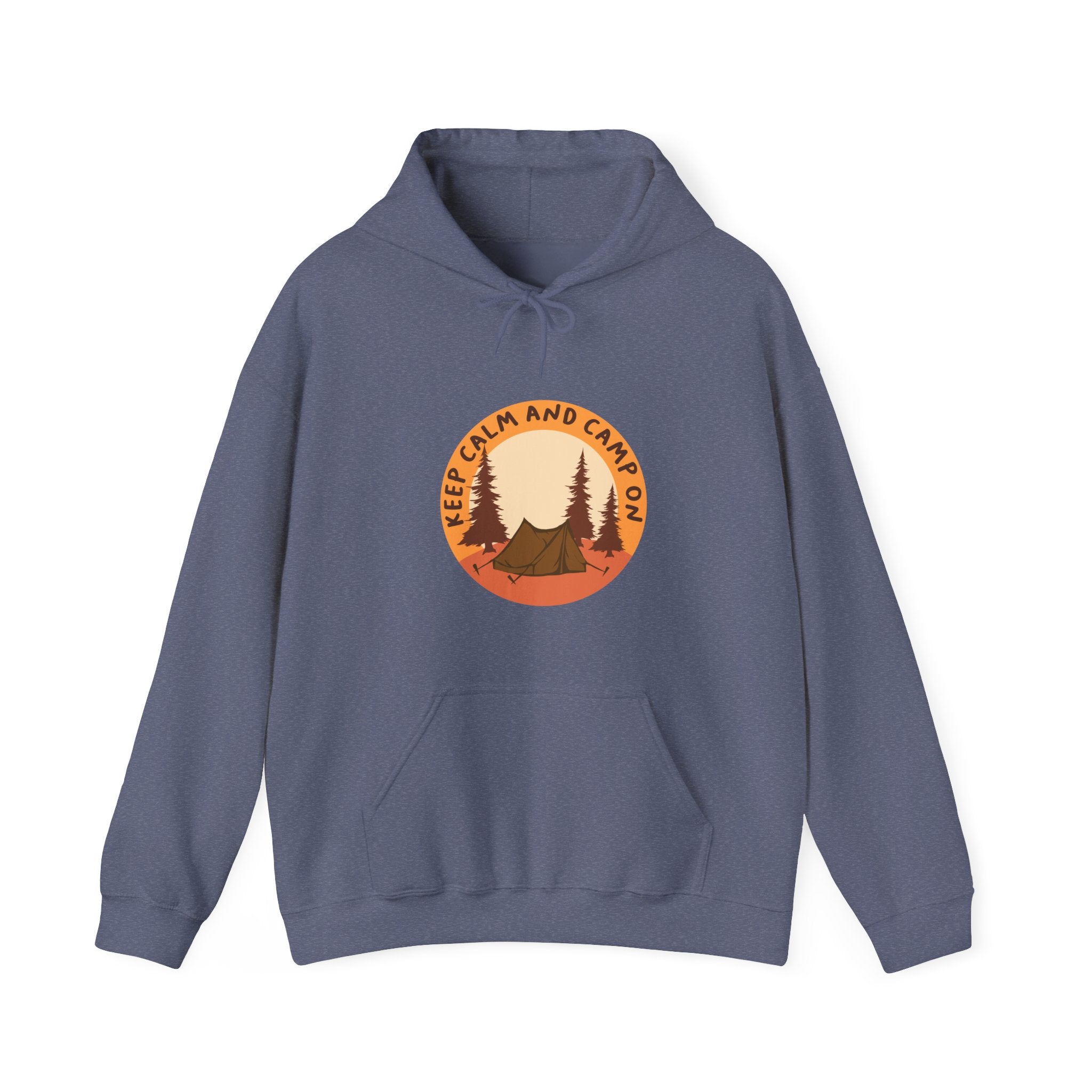 Keep Calm and Camp On Unisex Heavy Blend Hooded Sweatshirt for Ultimate Comfort