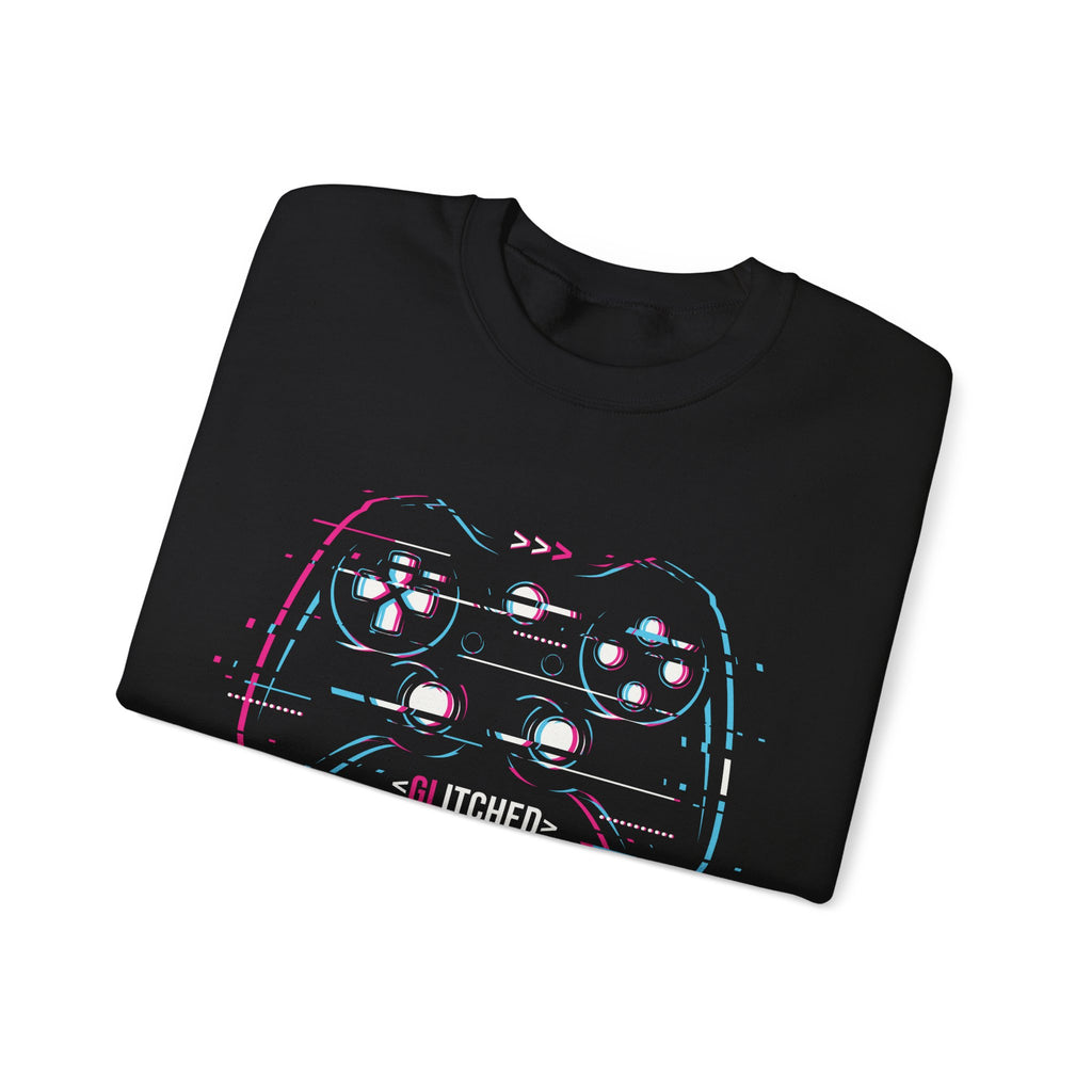 Glitched Gaming Controller Unisex Heavy Blend Crewneck Sweatshirt