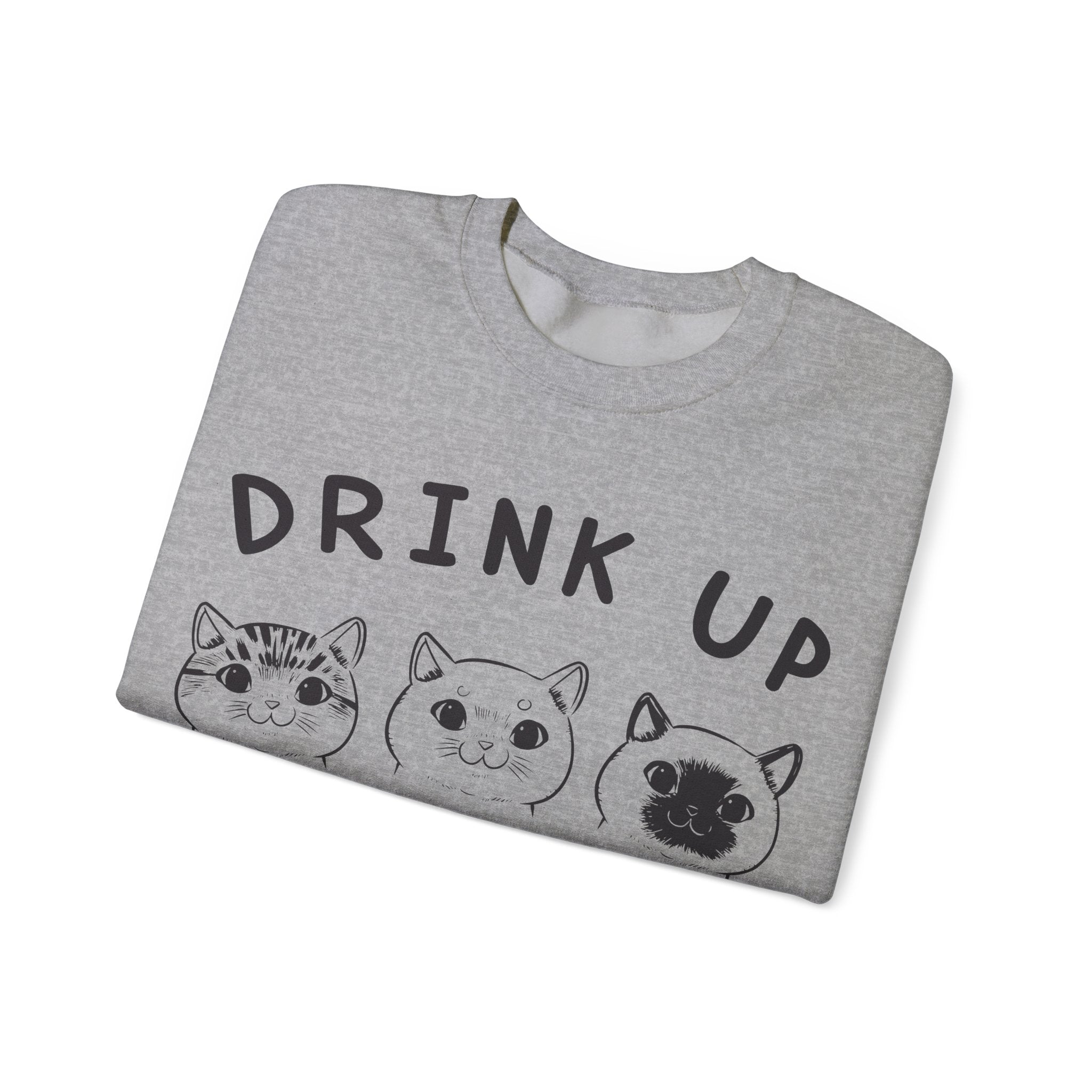 Drink Up Pussies Unisex Heavy Blend Crewneck Sweatshirt for Ultimate Comfort