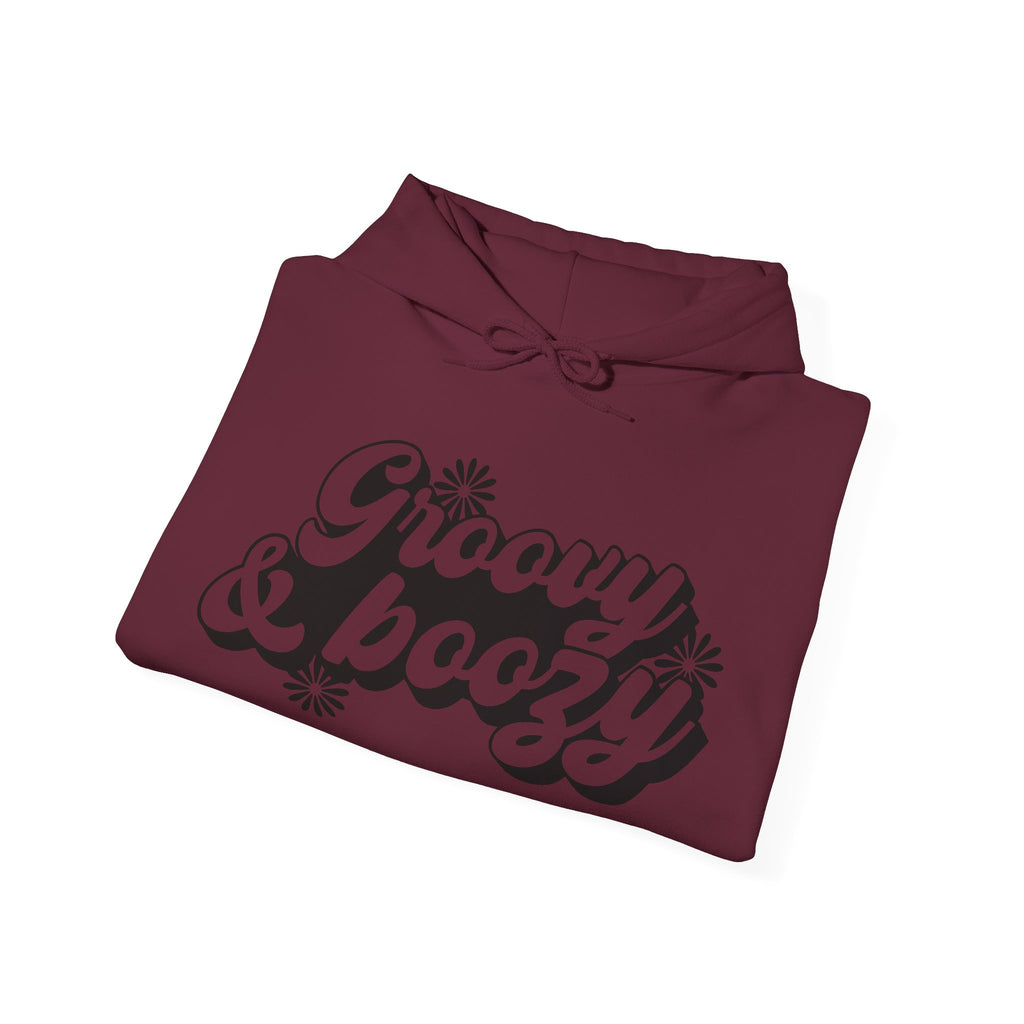 Groovy And Boozy Flowers Unisex Heavy Blend Hooded Sweatshirt