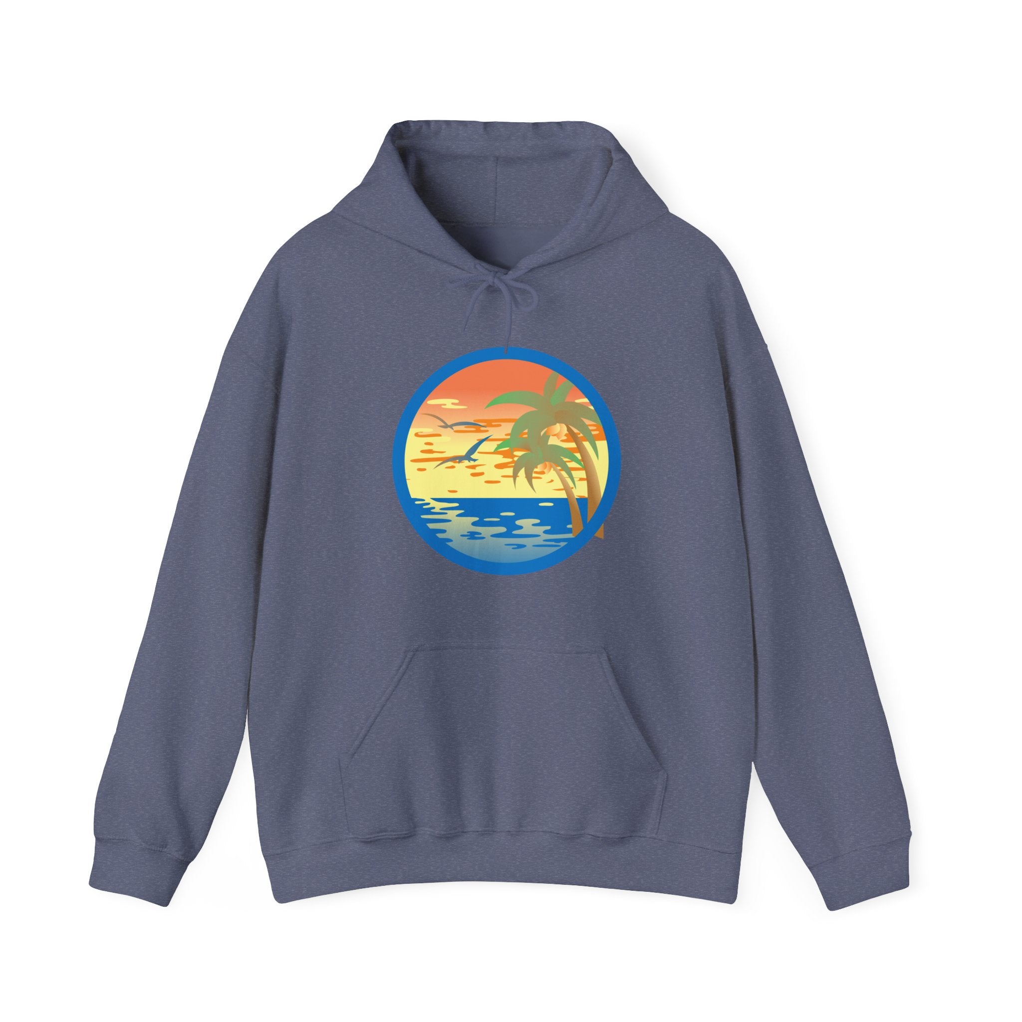 Colored Sunset Beach Unisex Heavy Blend Hooded Sweatshirt