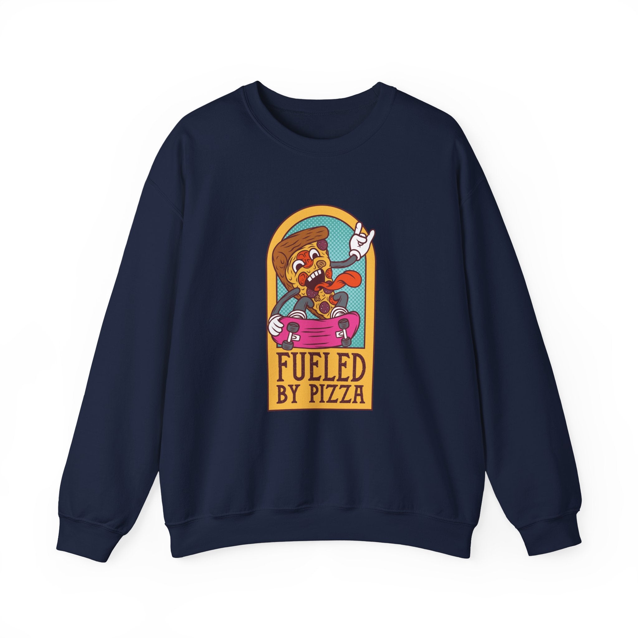 Fueled By Pizza Unisex Heavy Blend Crewneck Sweatshirt For Ultimate Comfort