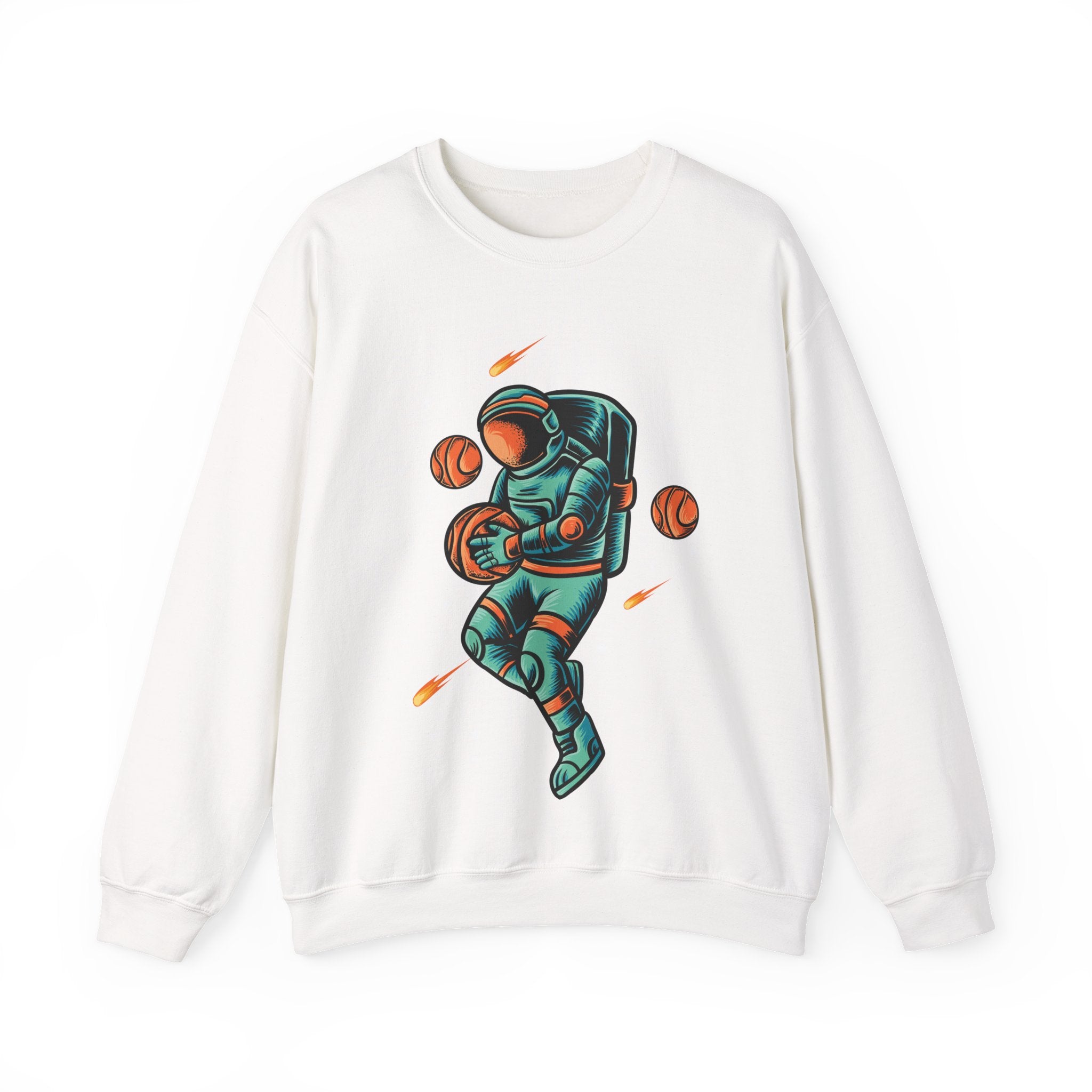 Astronaut Basketball Player Unisex Heavy Blend Crewneck Sweatshirt