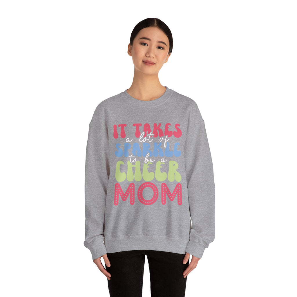 It Takes A Lot Of Sparkle To Be A Cheer Mom Unisex Heavy Blend Crewneck Sweatshirt