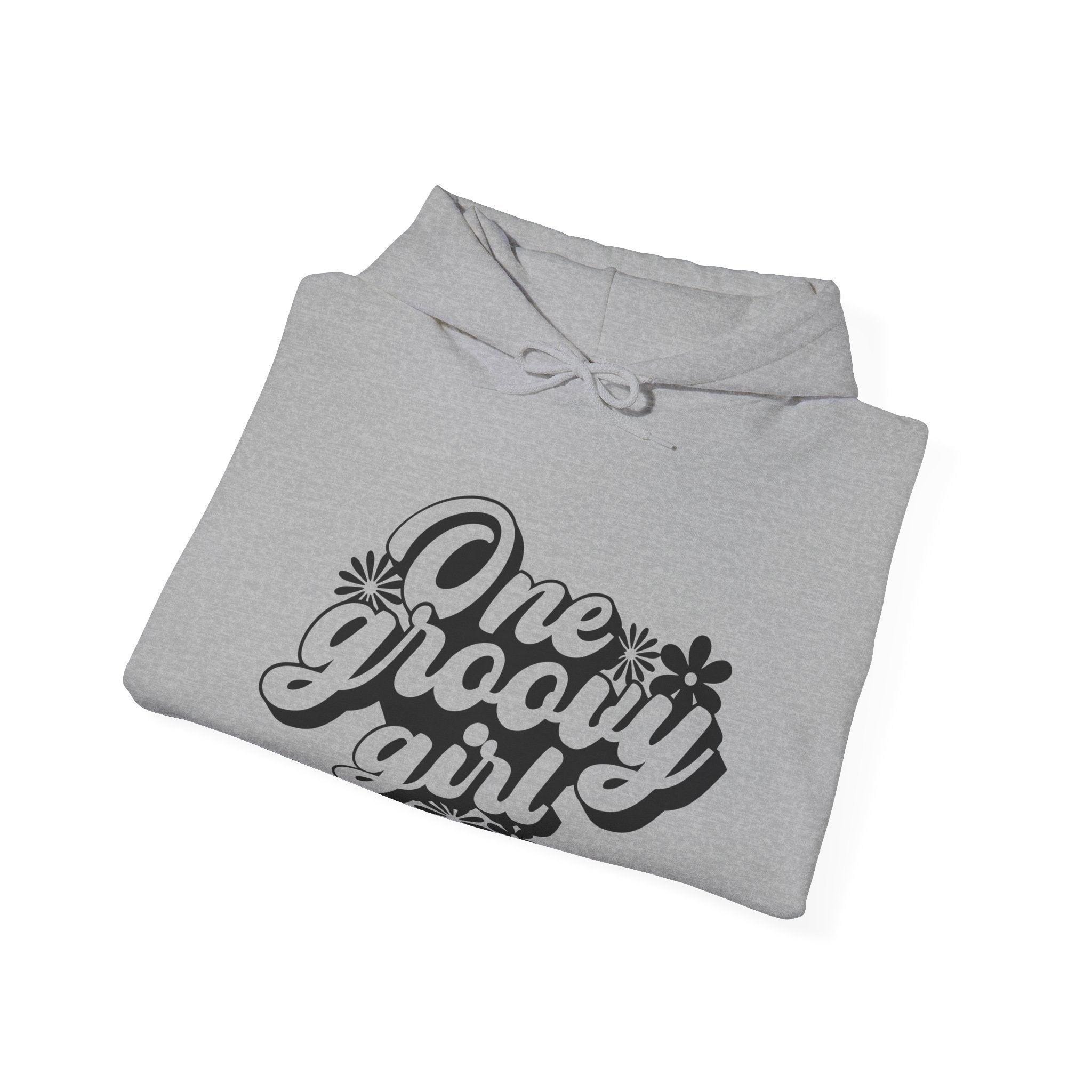 One Groovy Girl Flowers Unisex Heavy Blend Hooded Sweatshirt for Ultimate Comfort