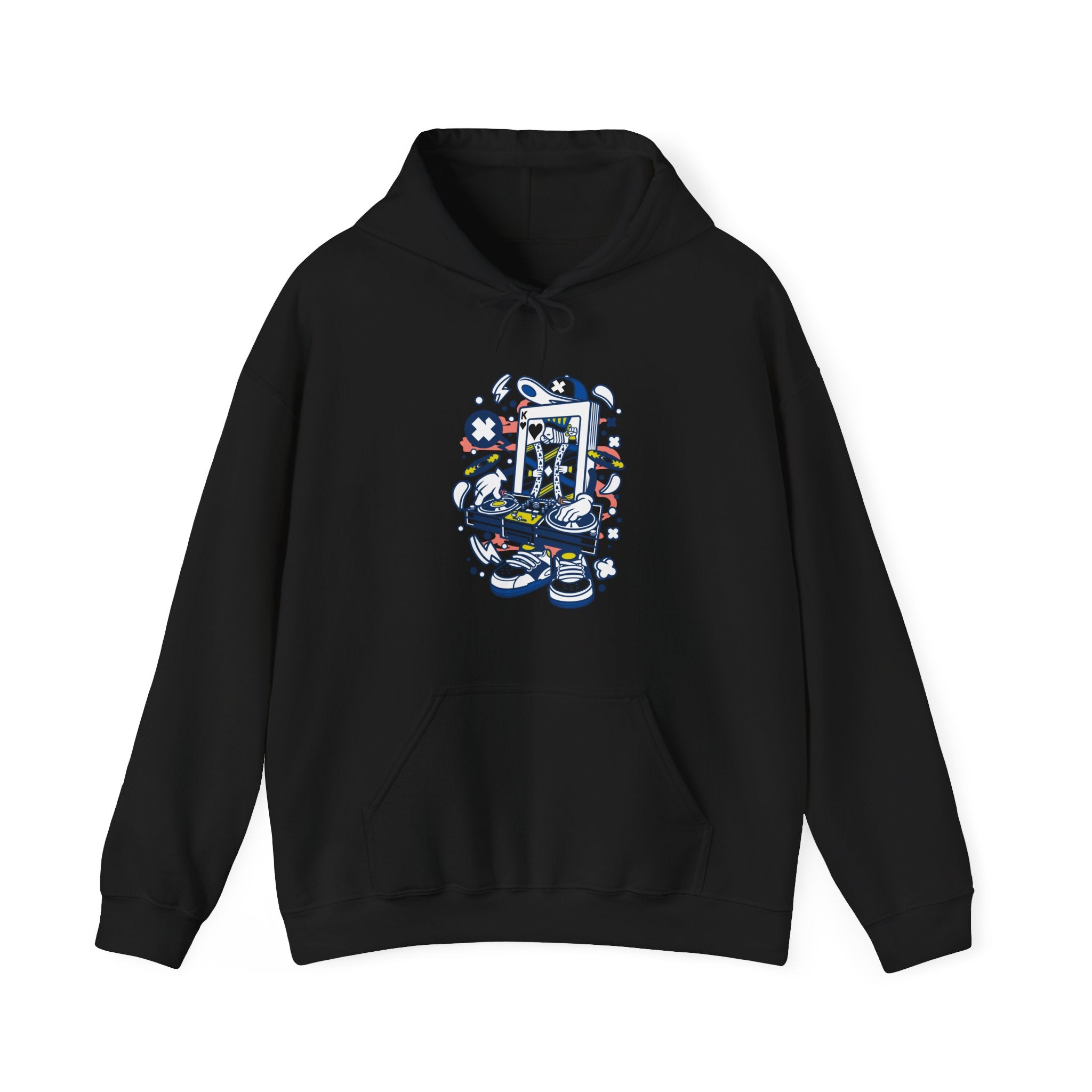 Dj King Card Unisex Heavy Blend Hooded Sweatshirt for Ultimate Comfort and Style
