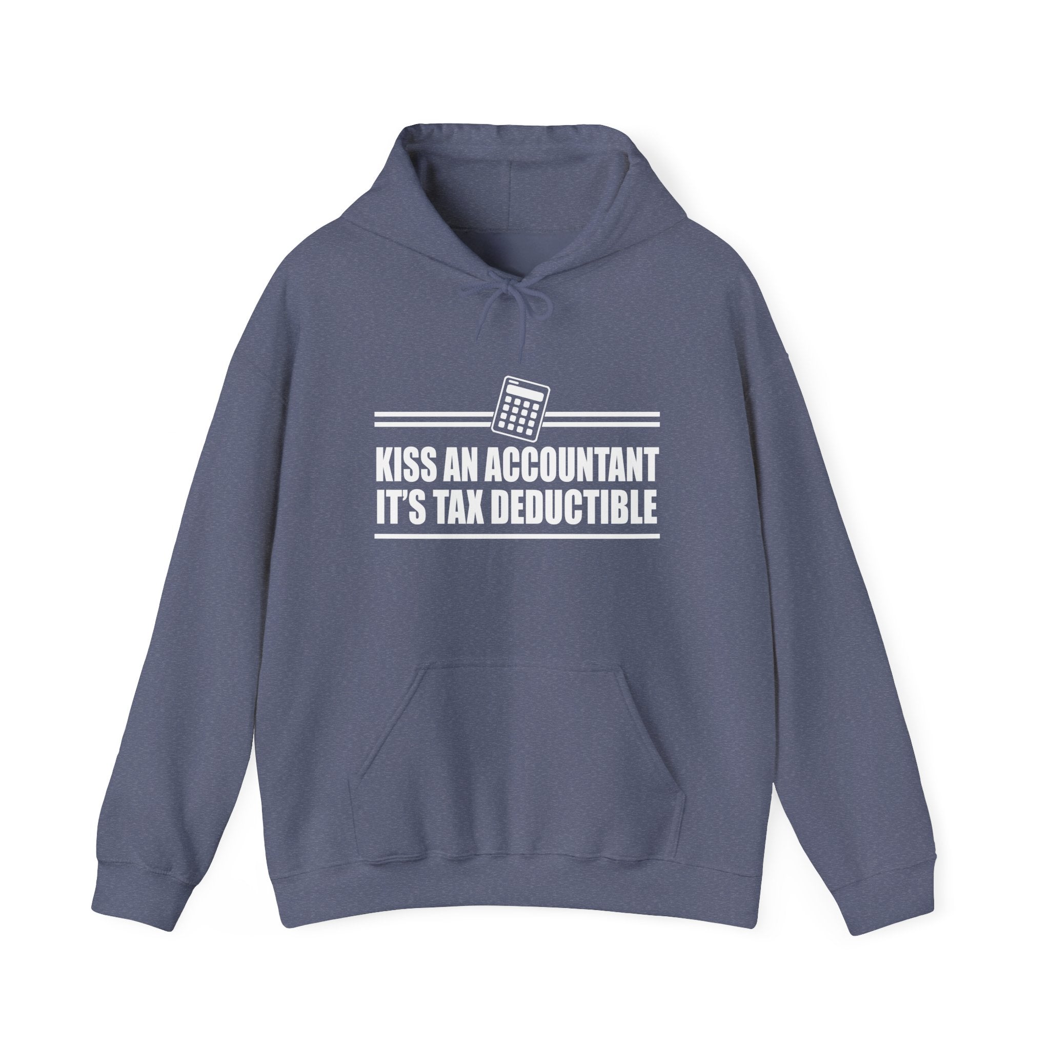 Kiss An Accountant Its Tax Deductible Unisex Heavy Blend Hooded Sweatshirt
