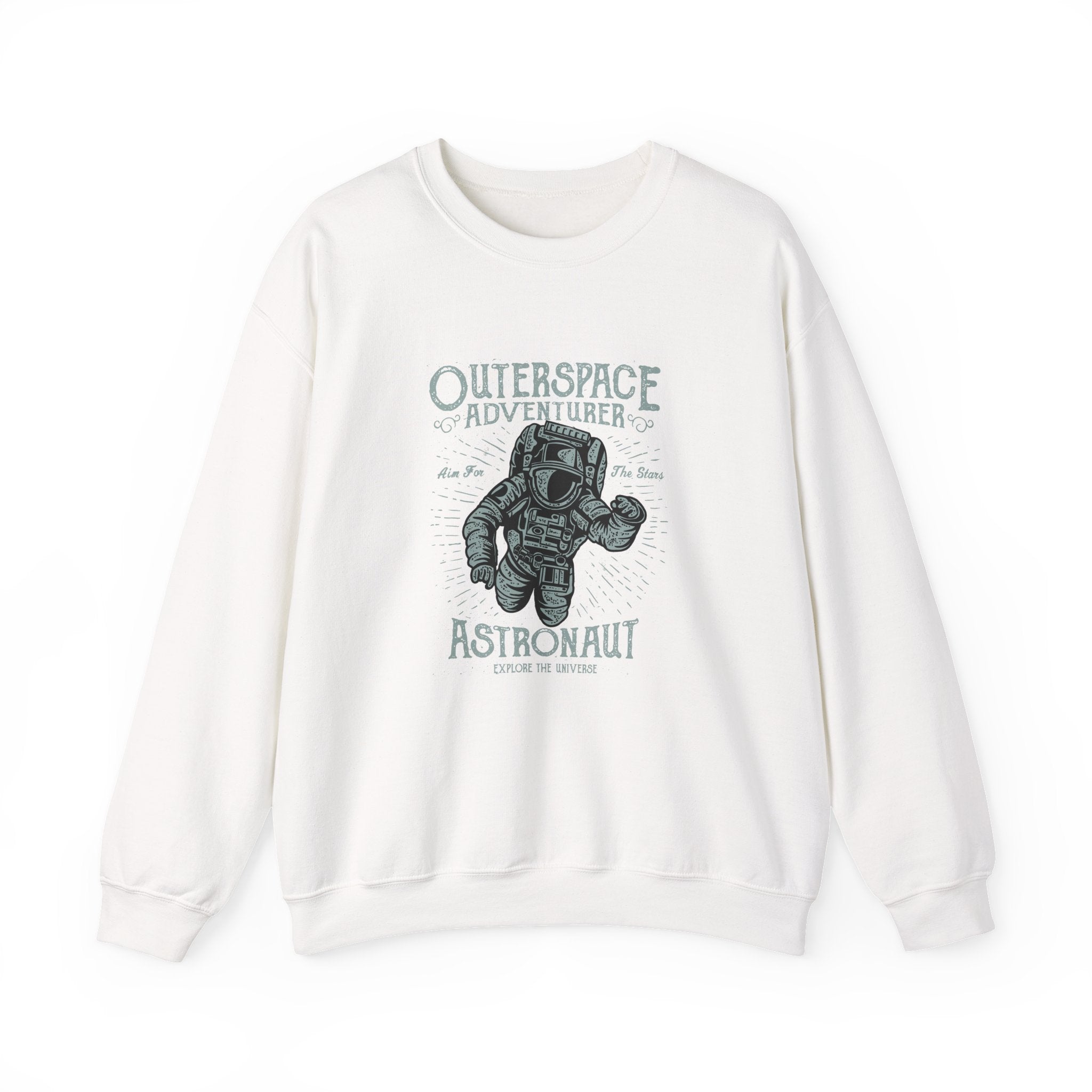 Outerspace Adventurer Astronaut Unisex Heavy Blend Crewneck Sweatshirt