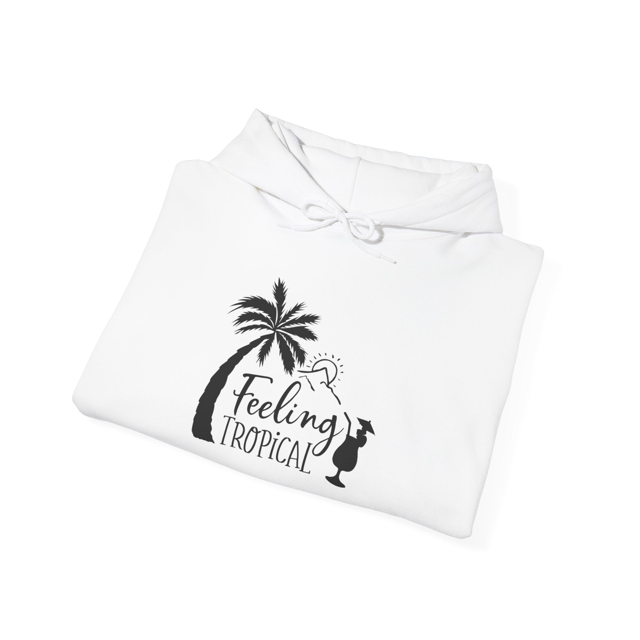 Feeling Tropical Unisex Heavy Blend Hooded Sweatshirt for Cozy Comfort