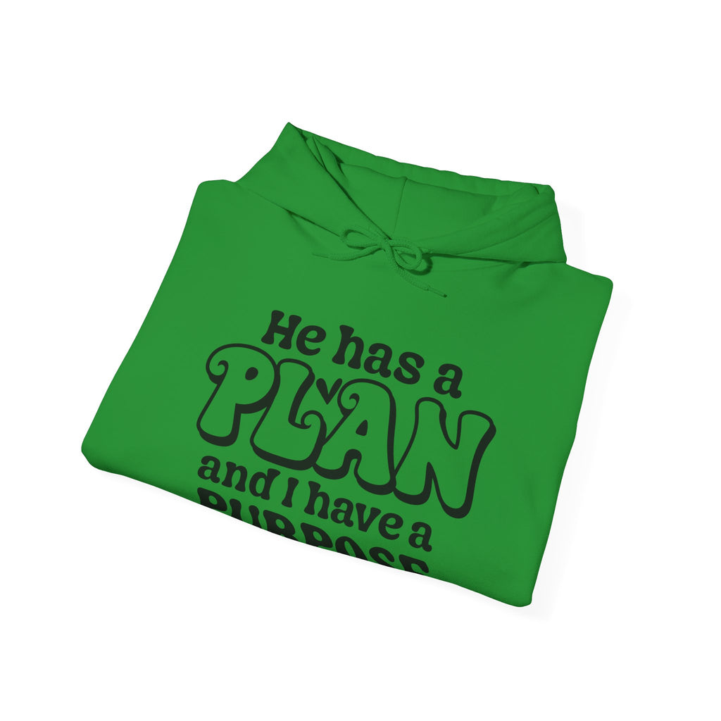 He Has A Plan Unisex Heavy Blend Hooded Sweatshirt for Ultimate Comfort