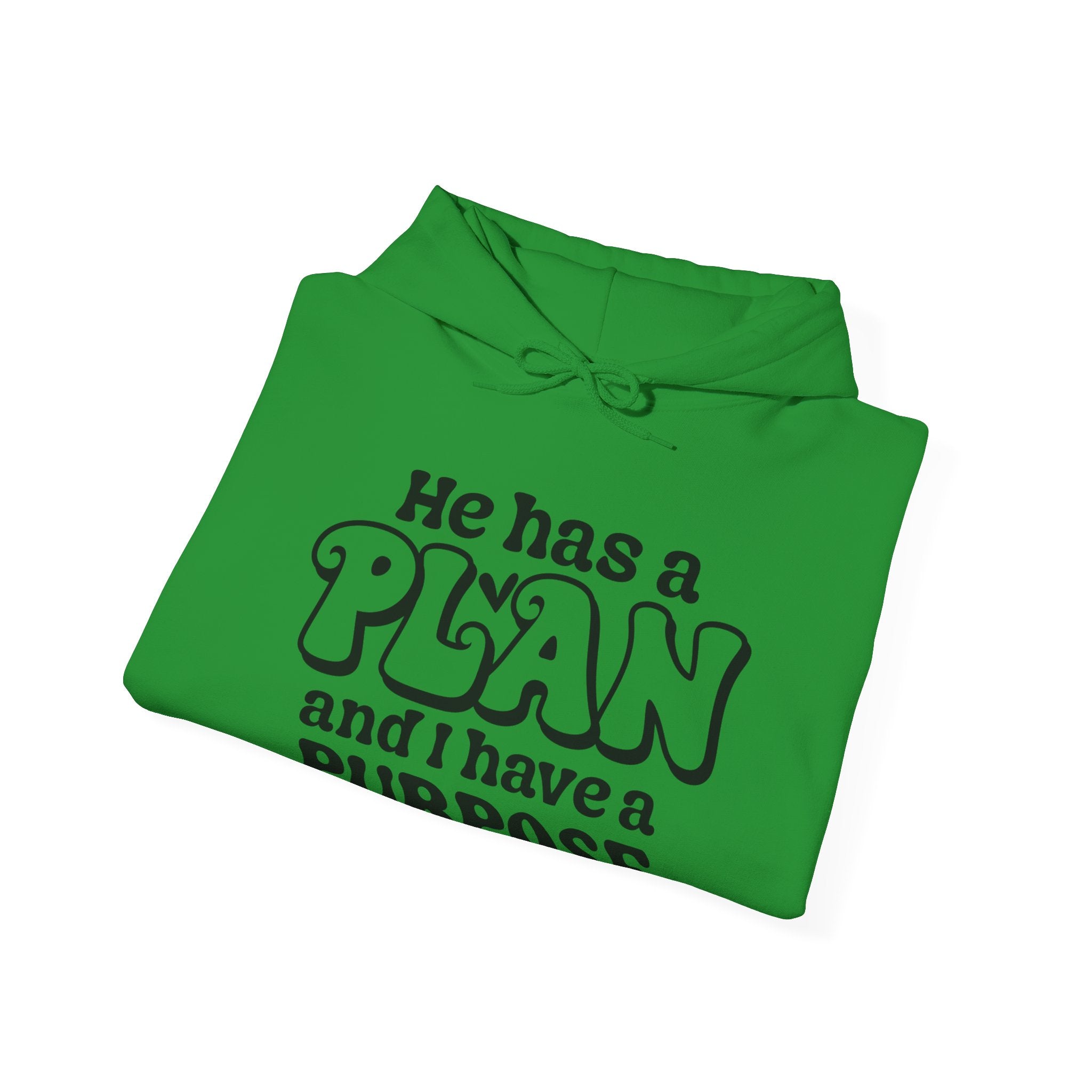 He Has A Plan Unisex Heavy Blend Hooded Sweatshirt for Ultimate Comfort