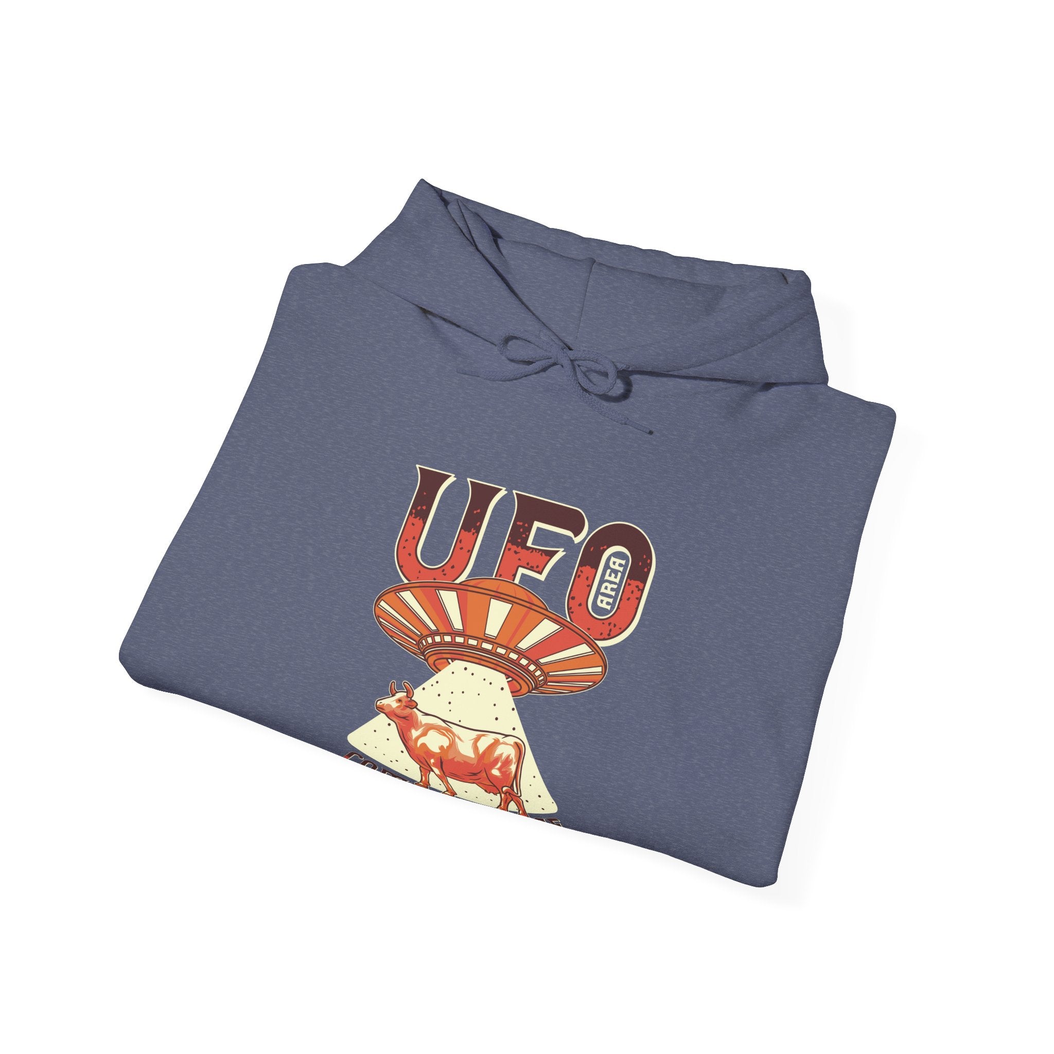 UFO Come With Me Cow Unisex Heavy Blend Hooded Sweatshirt for Ultimate Comfort