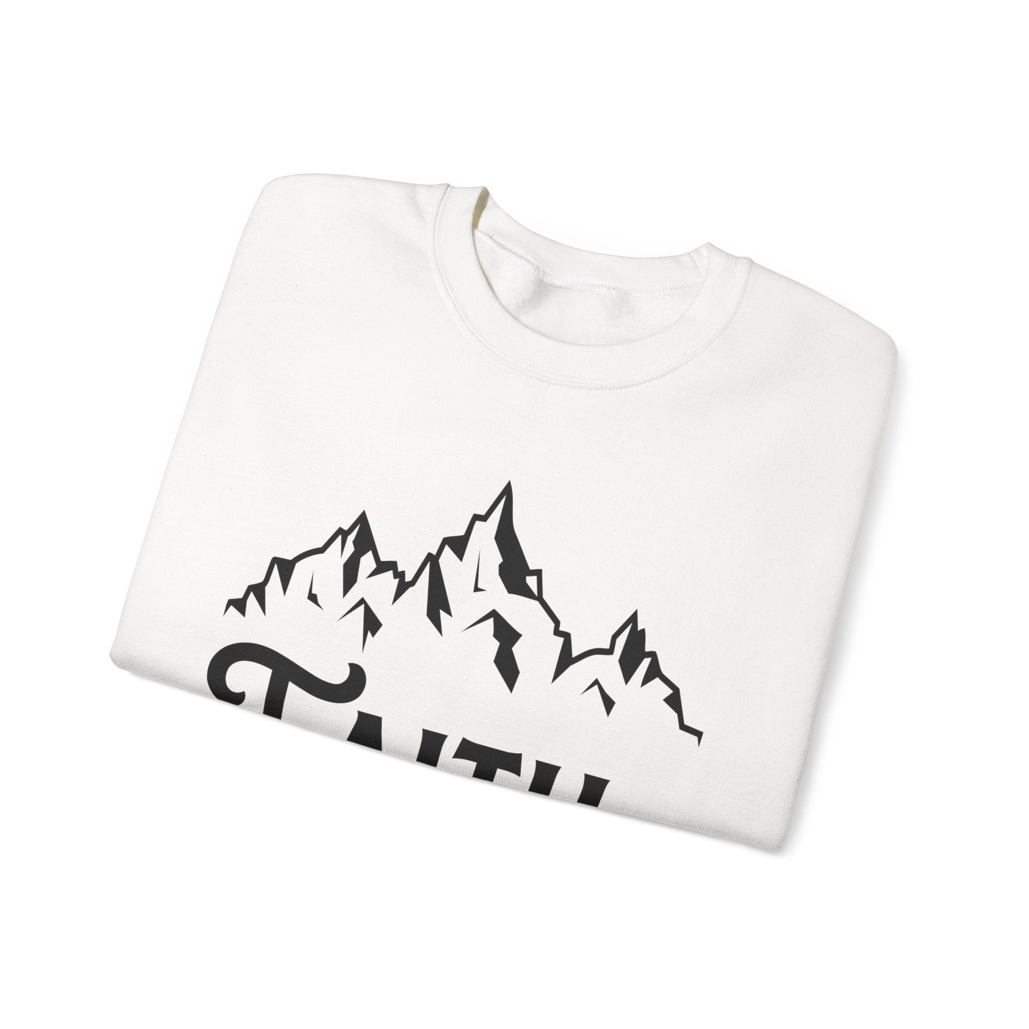 Faith Can Move Mountains Unisex Heavy Blend Crewneck Sweatshirt