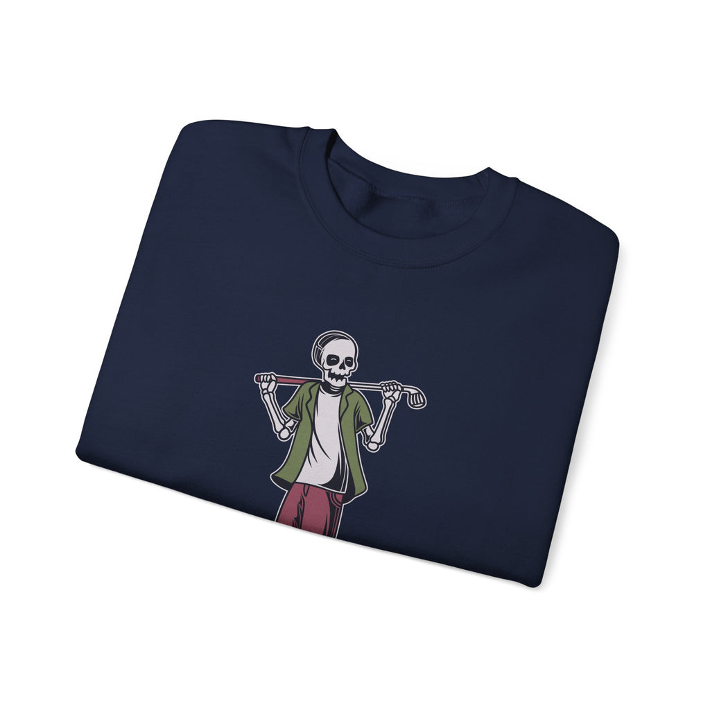 Standing Skeleton Golfer Unisex Heavy Blend Crewneck Sweatshirt