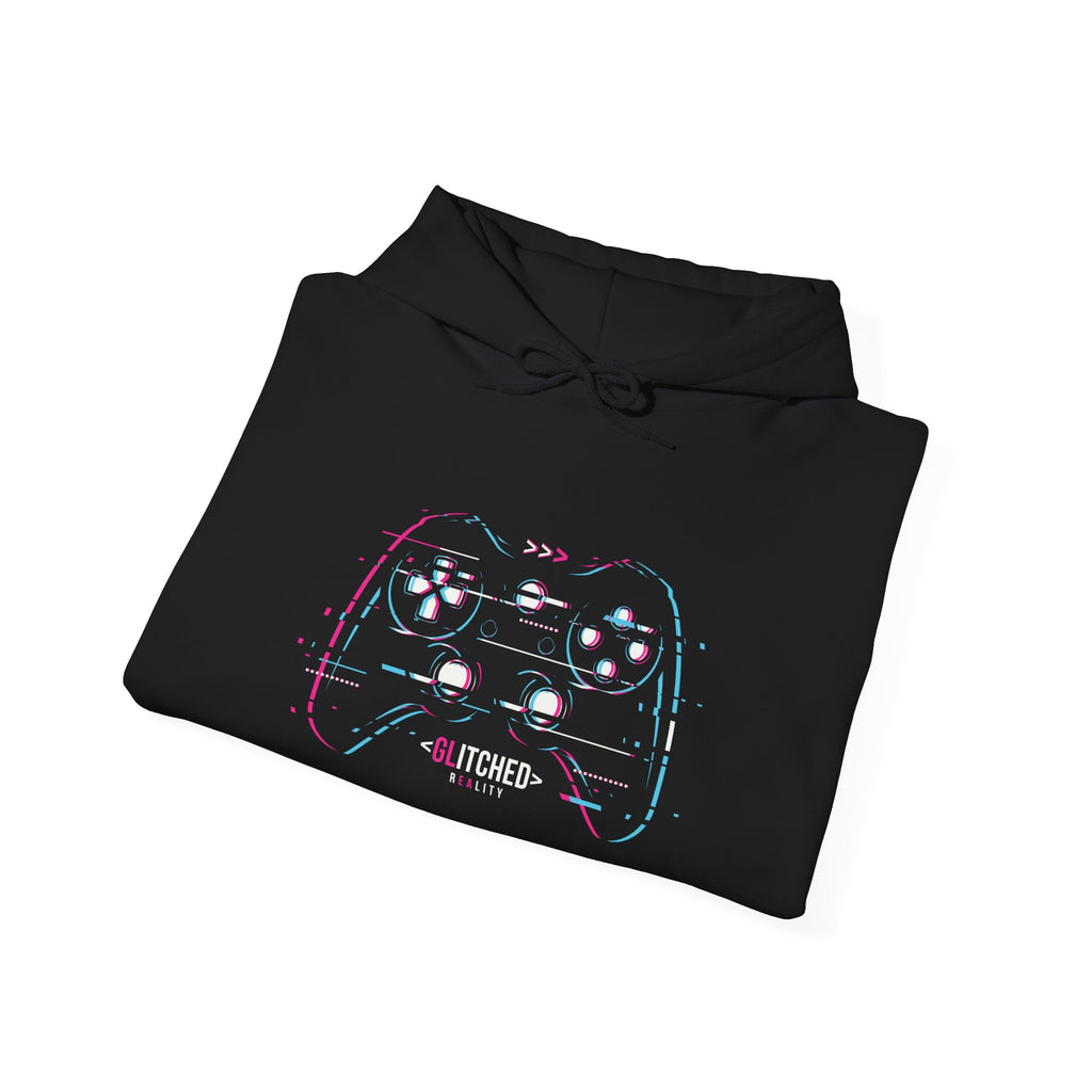 Glitched Gaming Controller Unisex Heavy Blend Hooded Sweatshirt