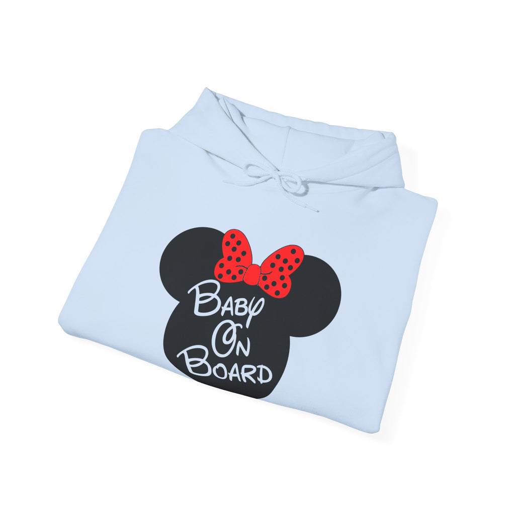 Baby On Board Mouse Ears Unisex Heavy Blend Hooded Sweatshirt