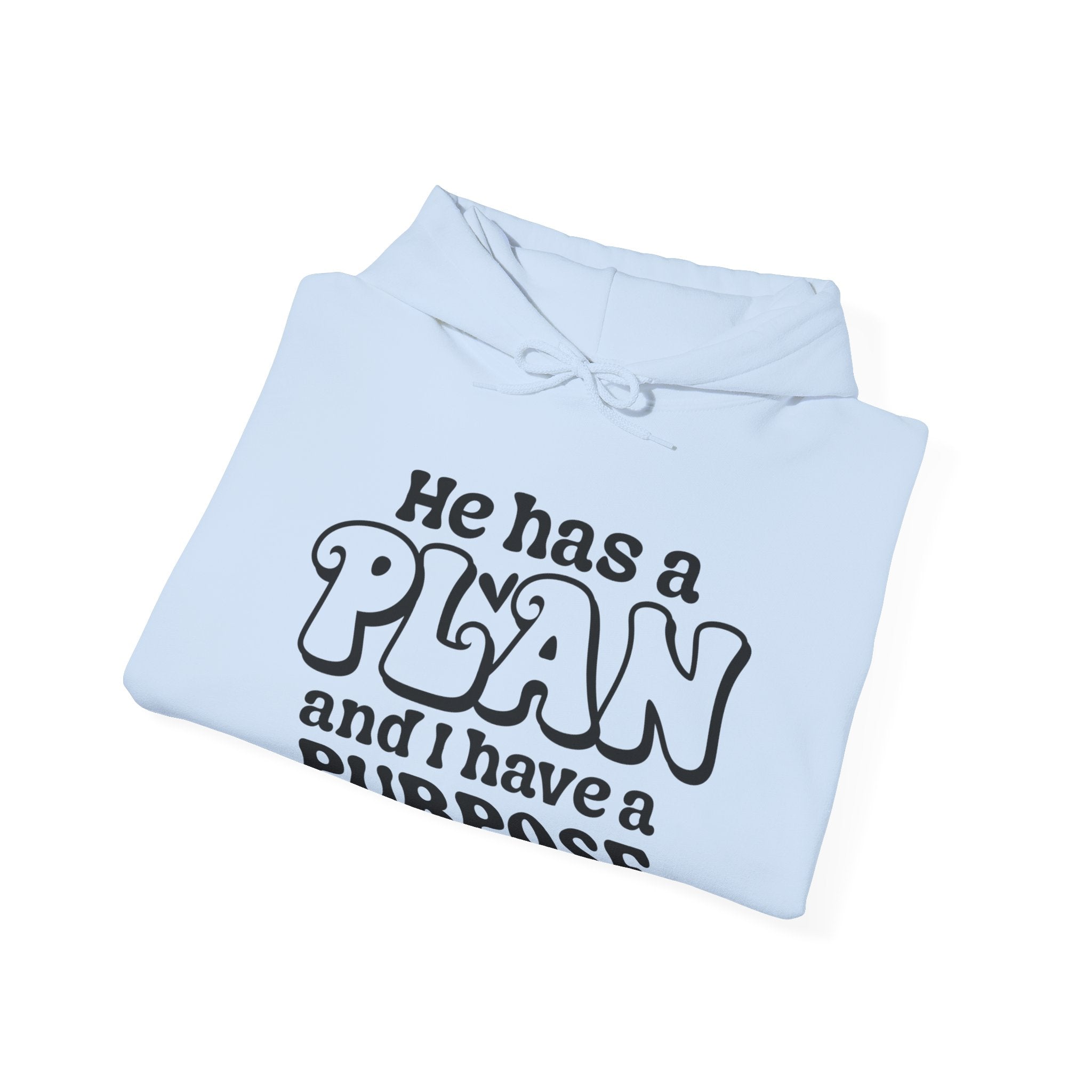 He Has A Plan Unisex Heavy Blend Hooded Sweatshirt for Ultimate Comfort