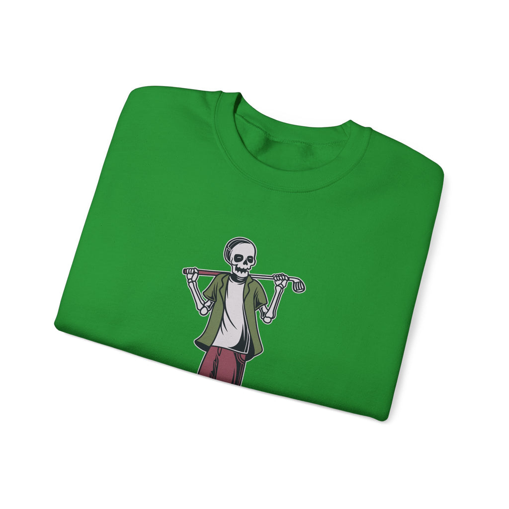 Standing Skeleton Golfer Unisex Heavy Blend Crewneck Sweatshirt