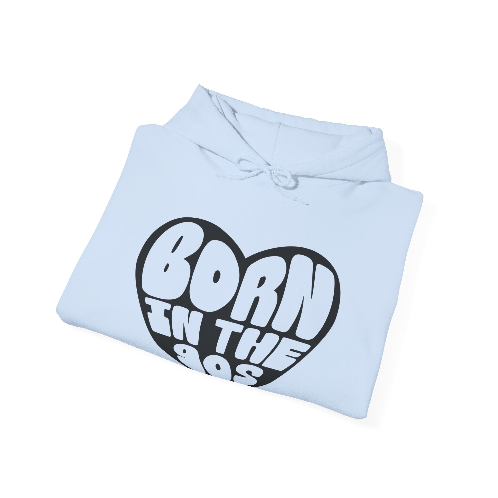 Born In The 90s Black Unisex Heavy Blend Hooded Sweatshirt