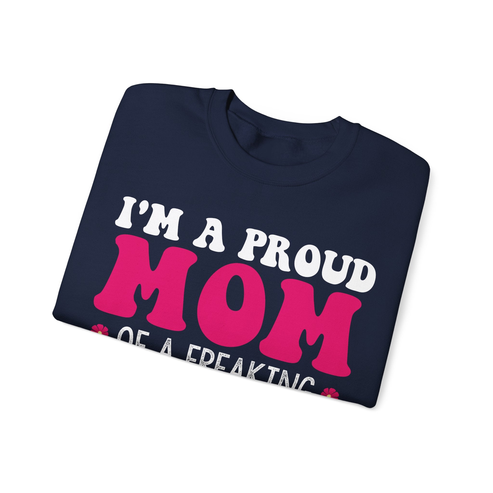 Proud Mom of an Awesome Daughter Unisex Heavy Blend Crewneck Sweatshirt