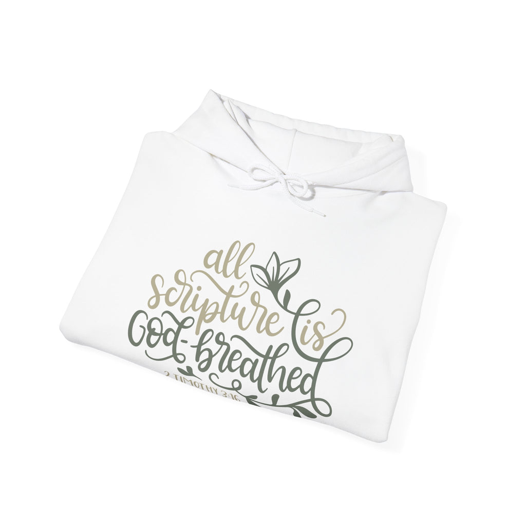 All Scripture Is God Breathed 2 Timothy 3 16 Unisex Heavy Blend Hooded Sweatshirt