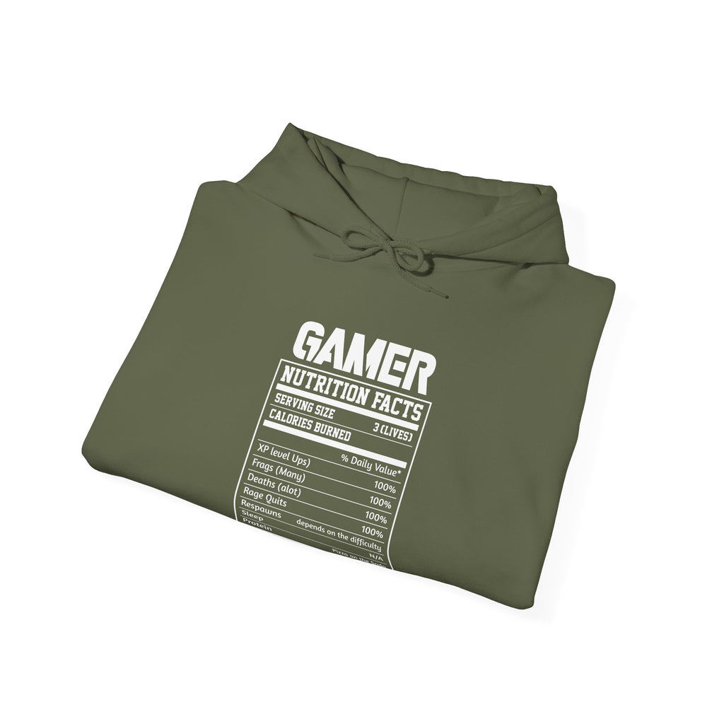 Gamer Nutrition Facts Funny Unisex Heavy Blend Hooded Sweatshirt