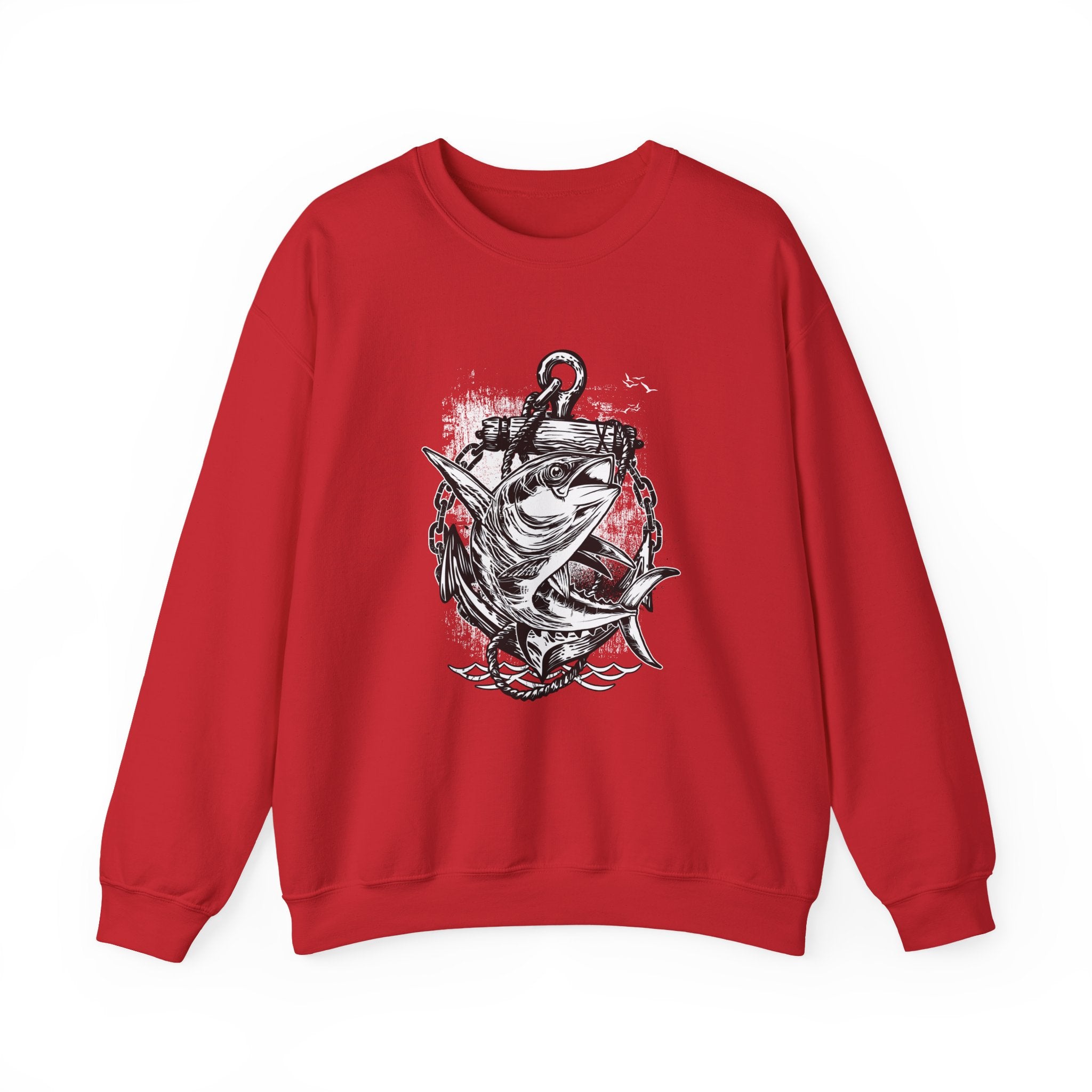 Fish And Anchor Unisex Heavy Blend Crewneck Sweatshirt For Ultimate Comfort