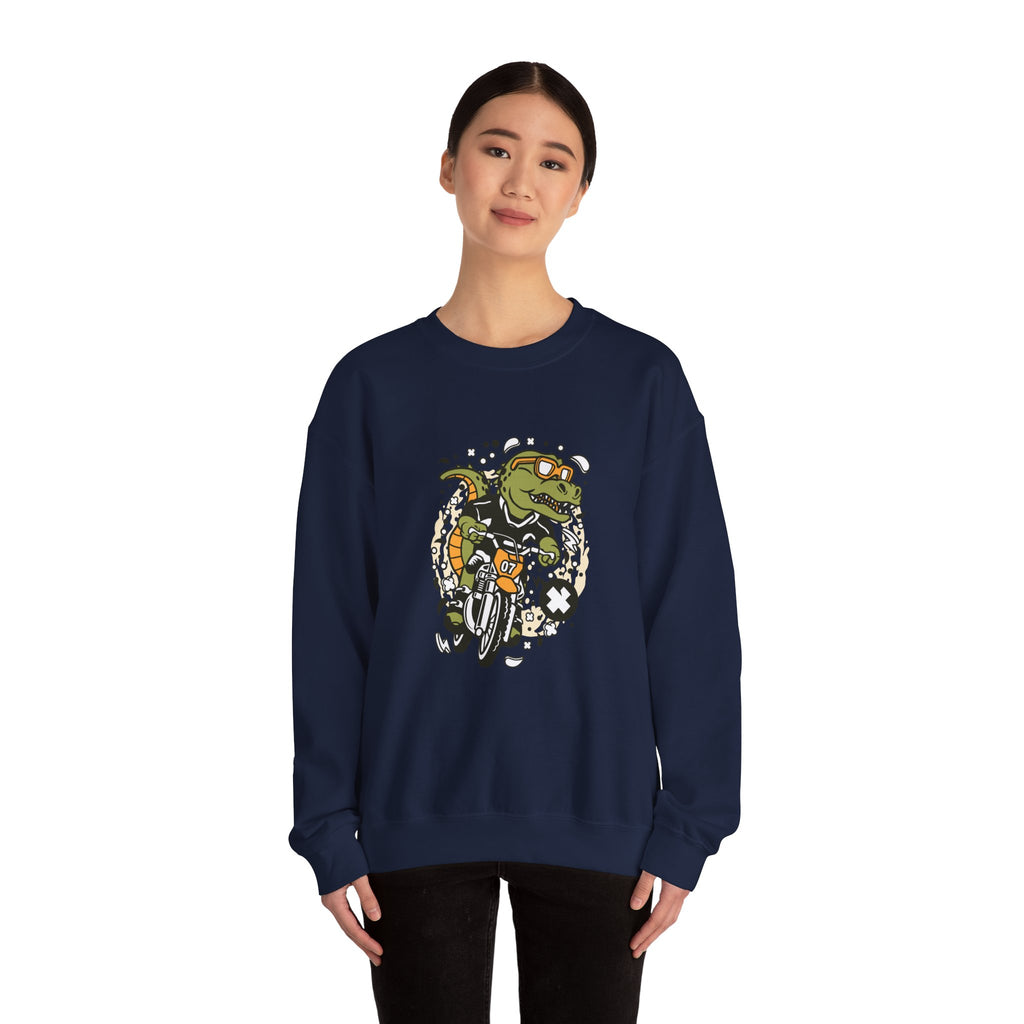 Trex Motocross Rider Unisex Heavy Blend Crewneck Sweatshirt