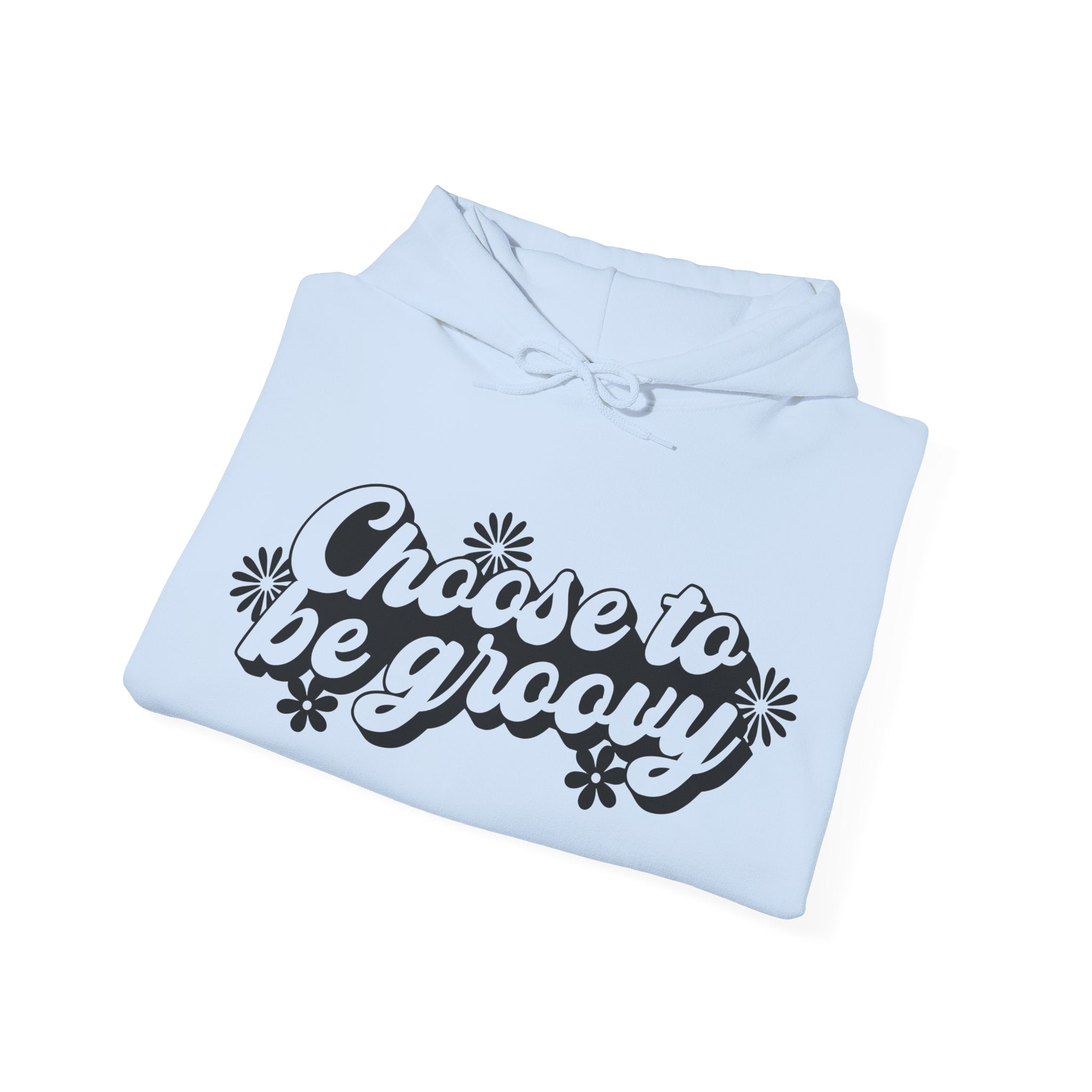 Choose To Be Groovy Flowers Unisex Heavy Blend Hooded Sweatshirt For Ultimate Comfort