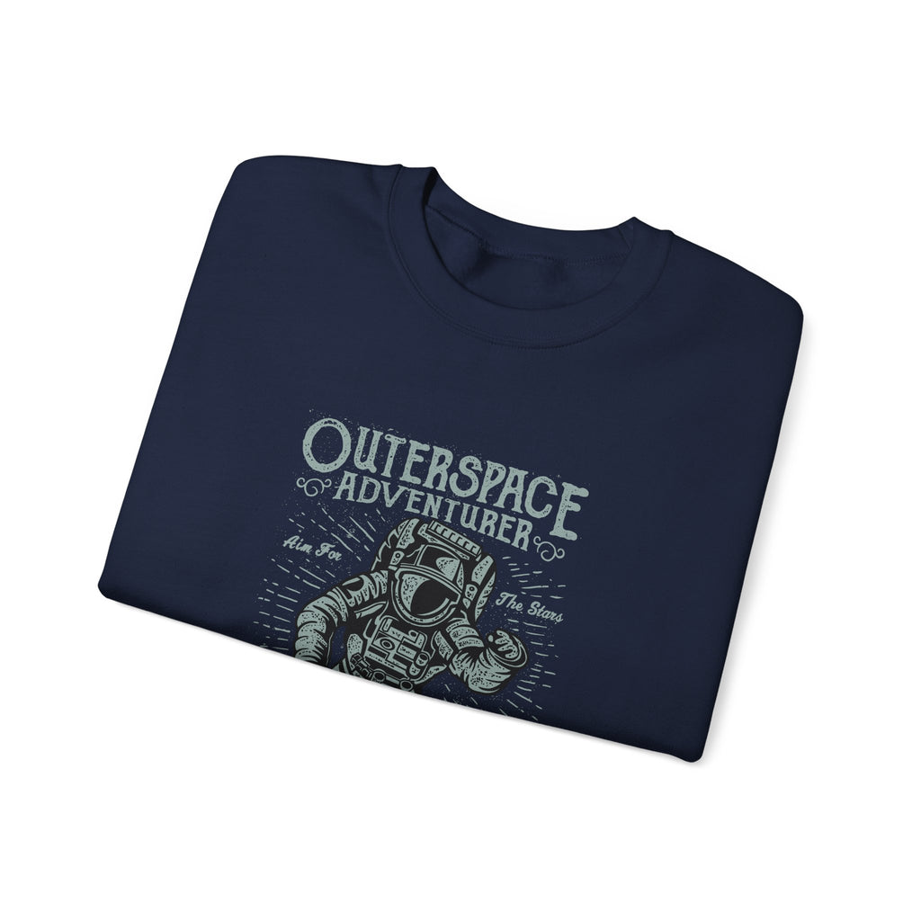 Outerspace Adventurer Astronaut Unisex Heavy Blend Crewneck Sweatshirt