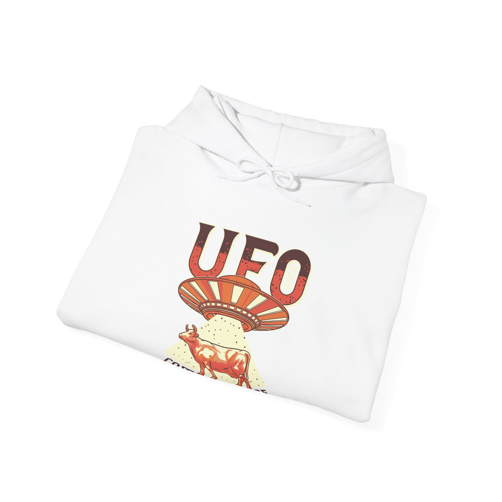 UFO Come With Me Cow Unisex Heavy Blend Hooded Sweatshirt for Ultimate Comfort