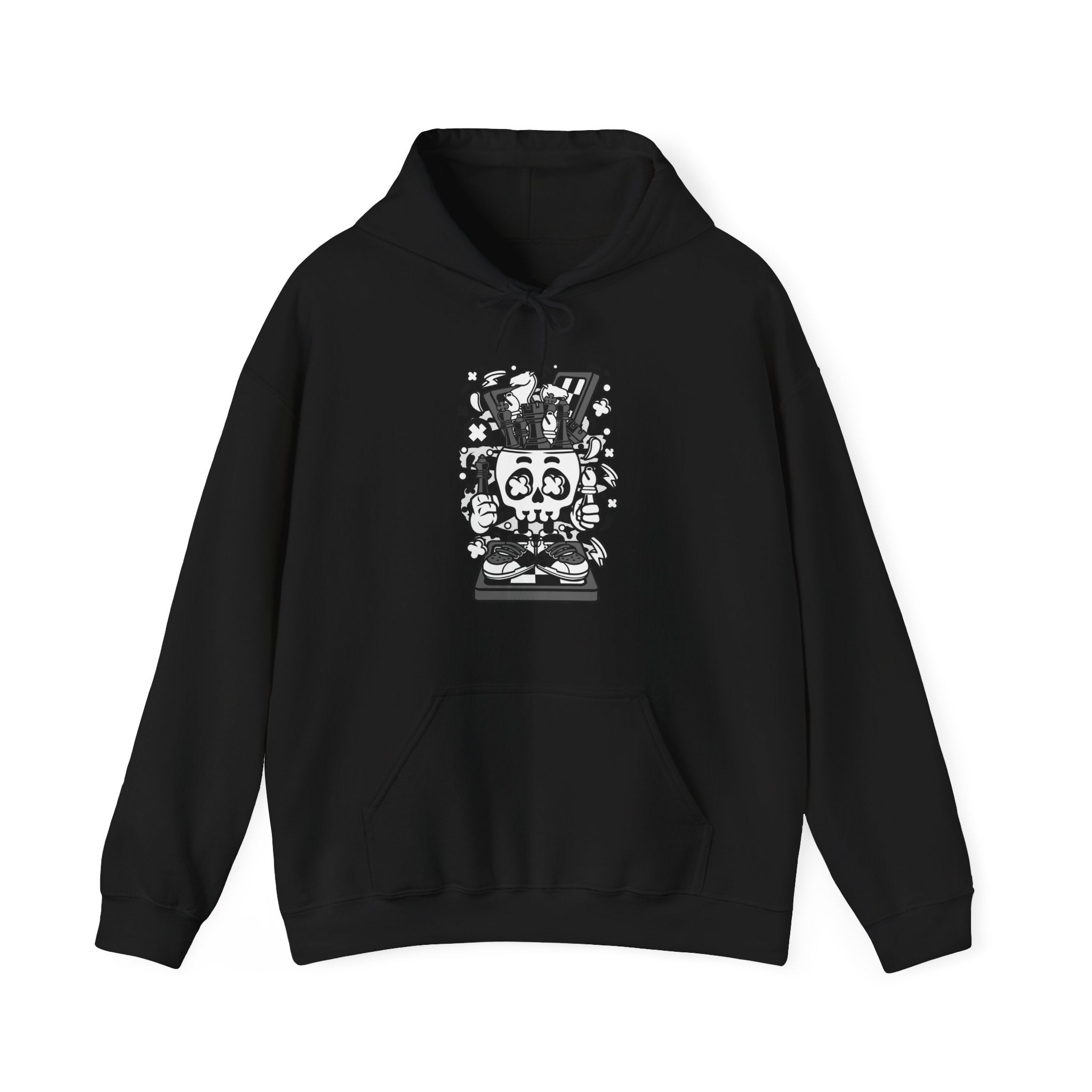 Chess Skull Head Unisex Heavy Blend Hooded Sweatshirt for Ultimate Comfort and Style