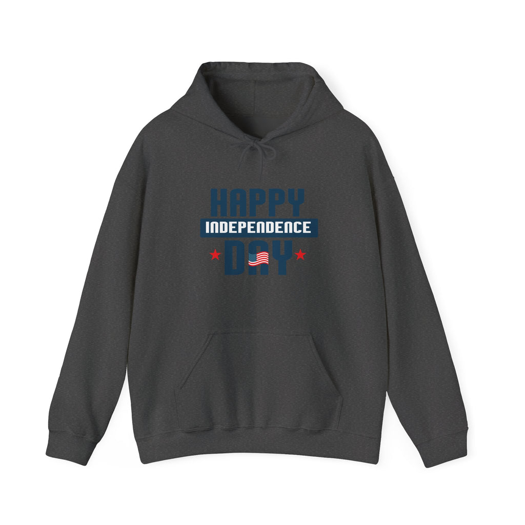 Happy Independence Day Blue Unisex Heavy Blend Hooded Sweatshirt