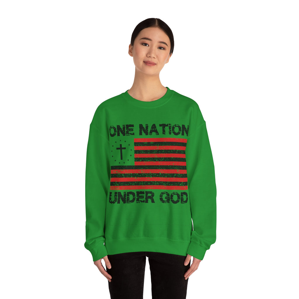 One Nation Under God Unisex Heavy Blend Crewneck Sweatshirt