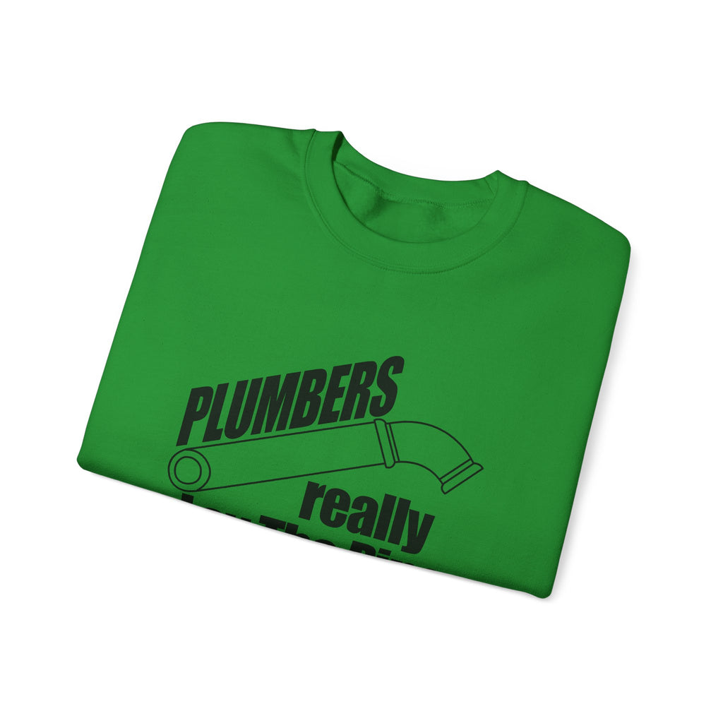 Plumbers Really Lay The Pipe Unisex Heavy Blend Crewneck Sweatshirt