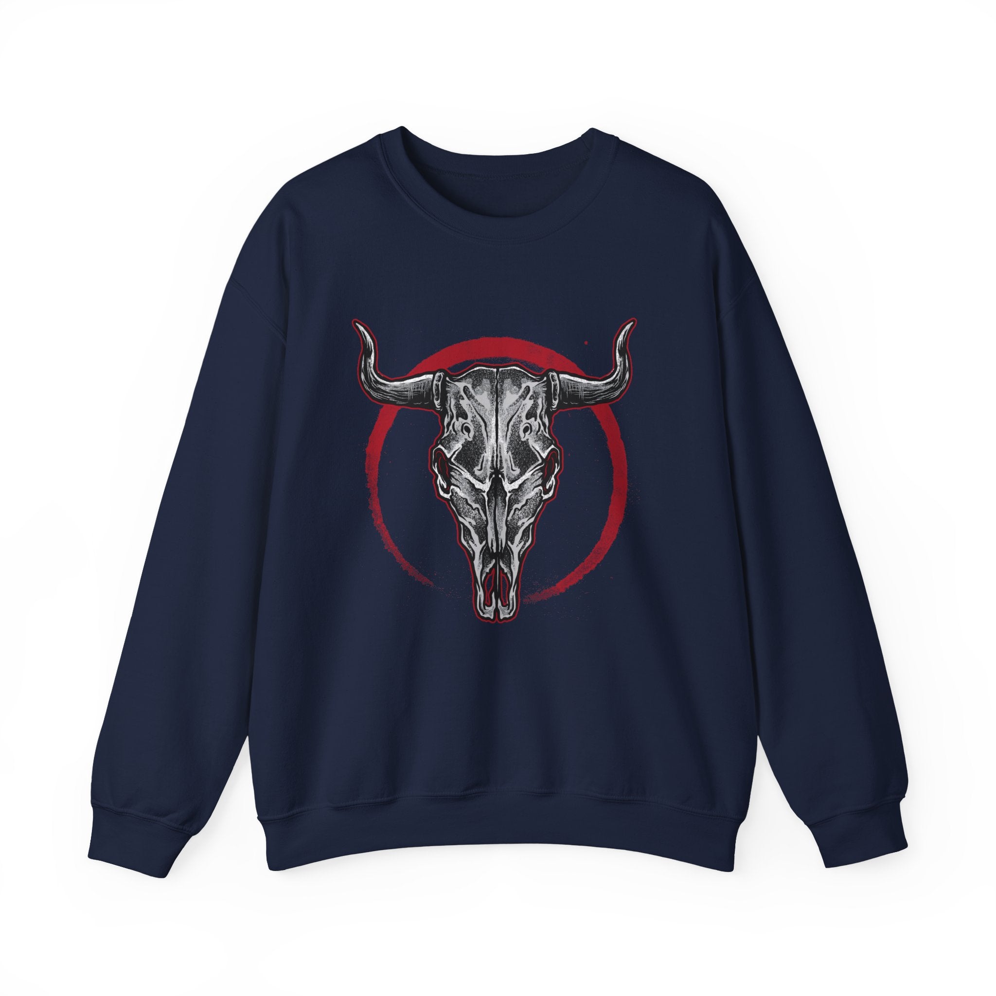 Bull Skull Unisex Heavy Blend Crewneck Sweatshirt for Ultimate Comfort
