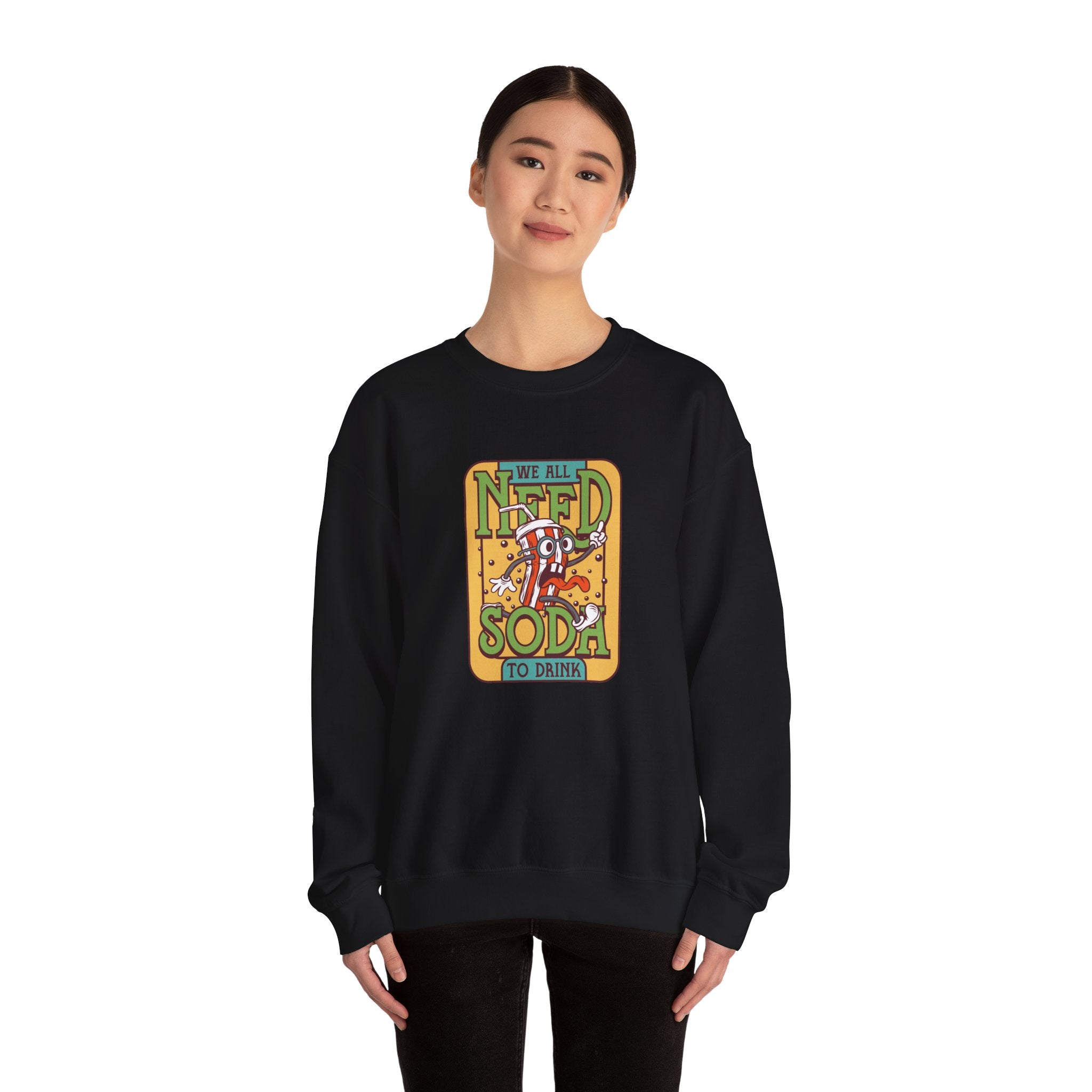 We All Need A Soda To Drink Unisex Heavy Blend Crewneck Sweatshirt