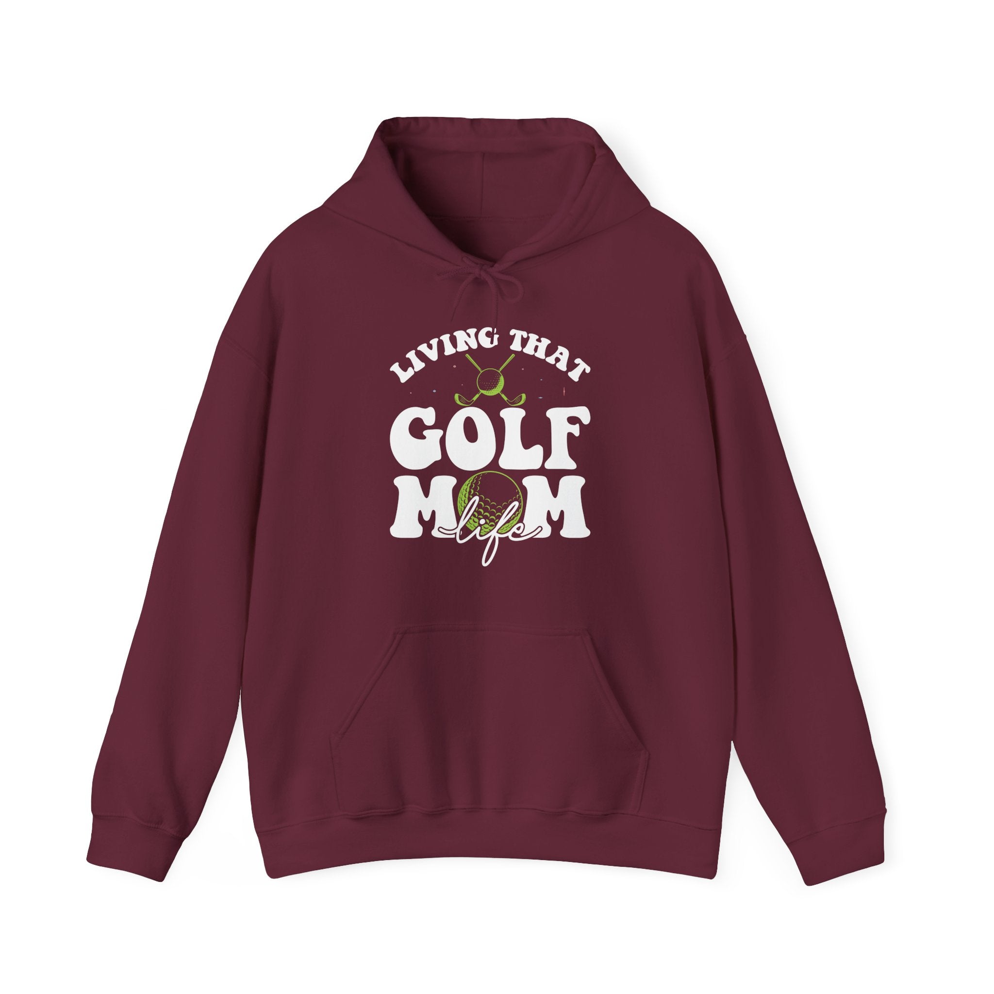Living That Golf Mom Life Blend Unisex Heavy Hooded Sweatshirt