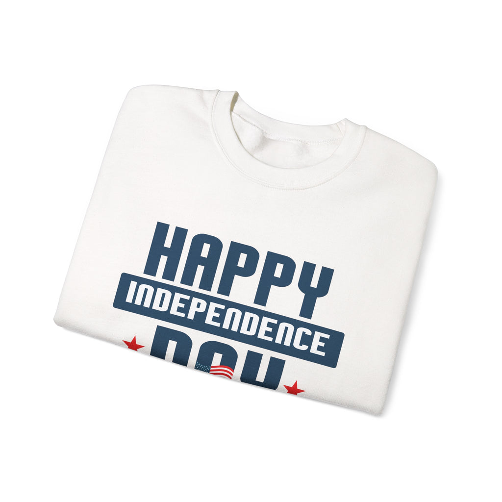 Happy Independence Day Blue Unisex Heavy Blend Crewneck Sweatshirt