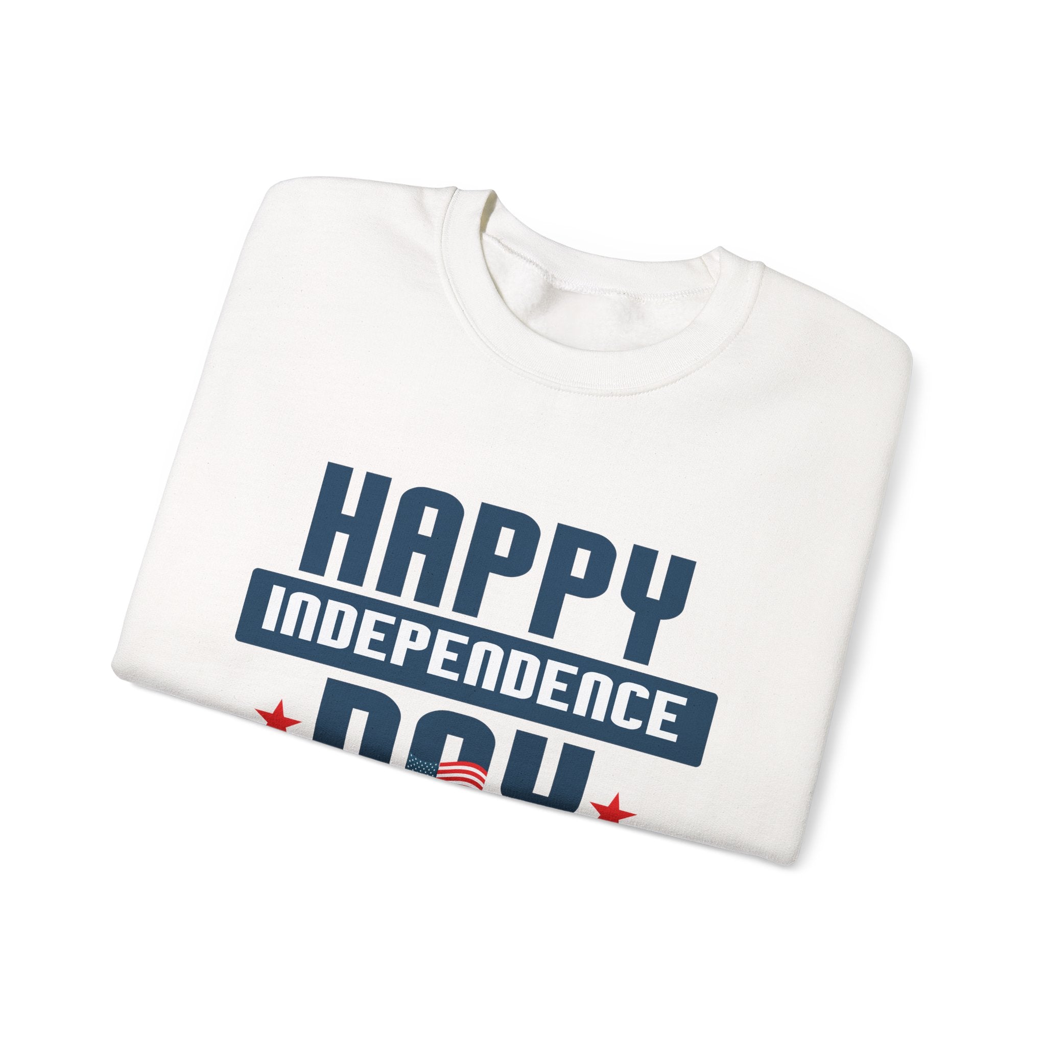 Happy Independence Day Blue Unisex Heavy Blend Crewneck Sweatshirt