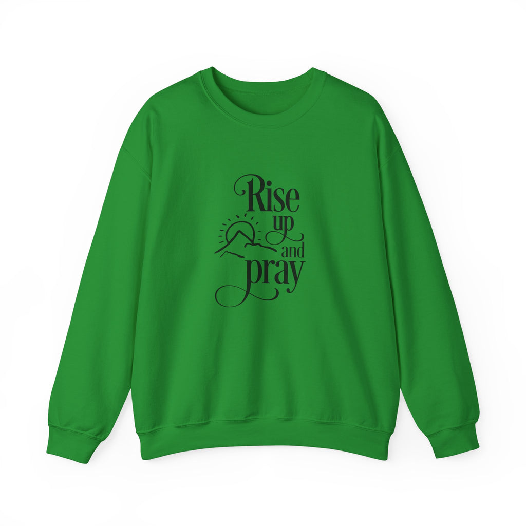 Rise Up And Pray Unisex Heavy Blend Crewneck Sweatshirt For Ultimate Comfort