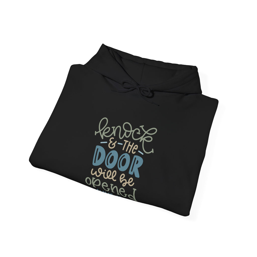 Knock And The Door Will Be Opened Luke 11 19 Unisex Heavy Blend Hooded Sweatshirt
