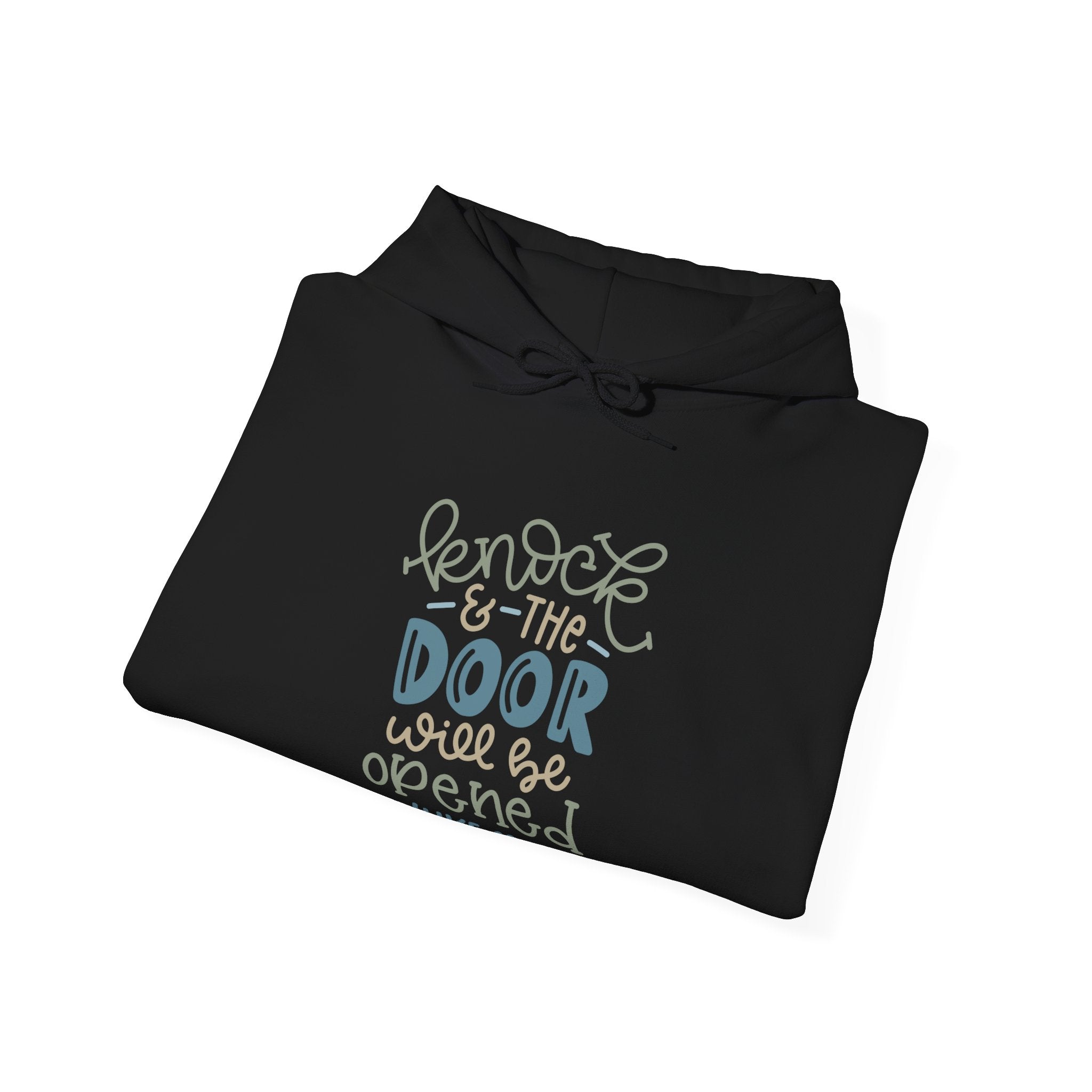 Knock And The Door Will Be Opened Luke 11 19 Unisex Heavy Blend Hooded Sweatshirt