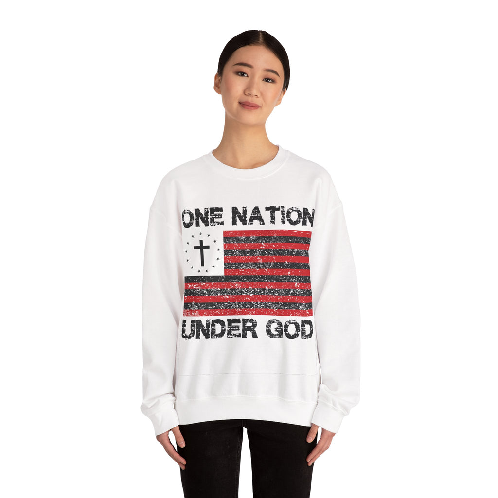 One Nation Under God Unisex Heavy Blend Crewneck Sweatshirt