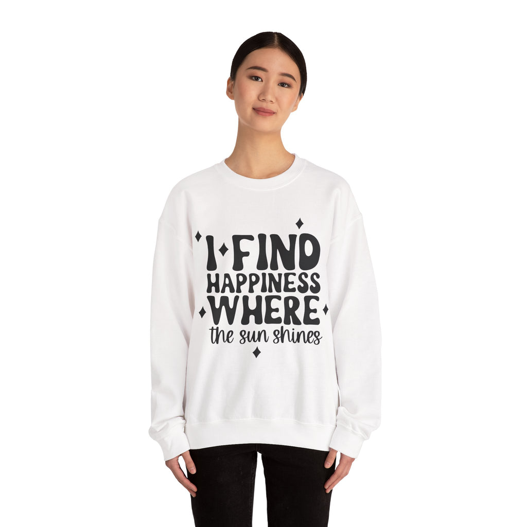 I Find Happiness Where The Sunshines Unisex Heavy Blend Crewneck Sweatshirt