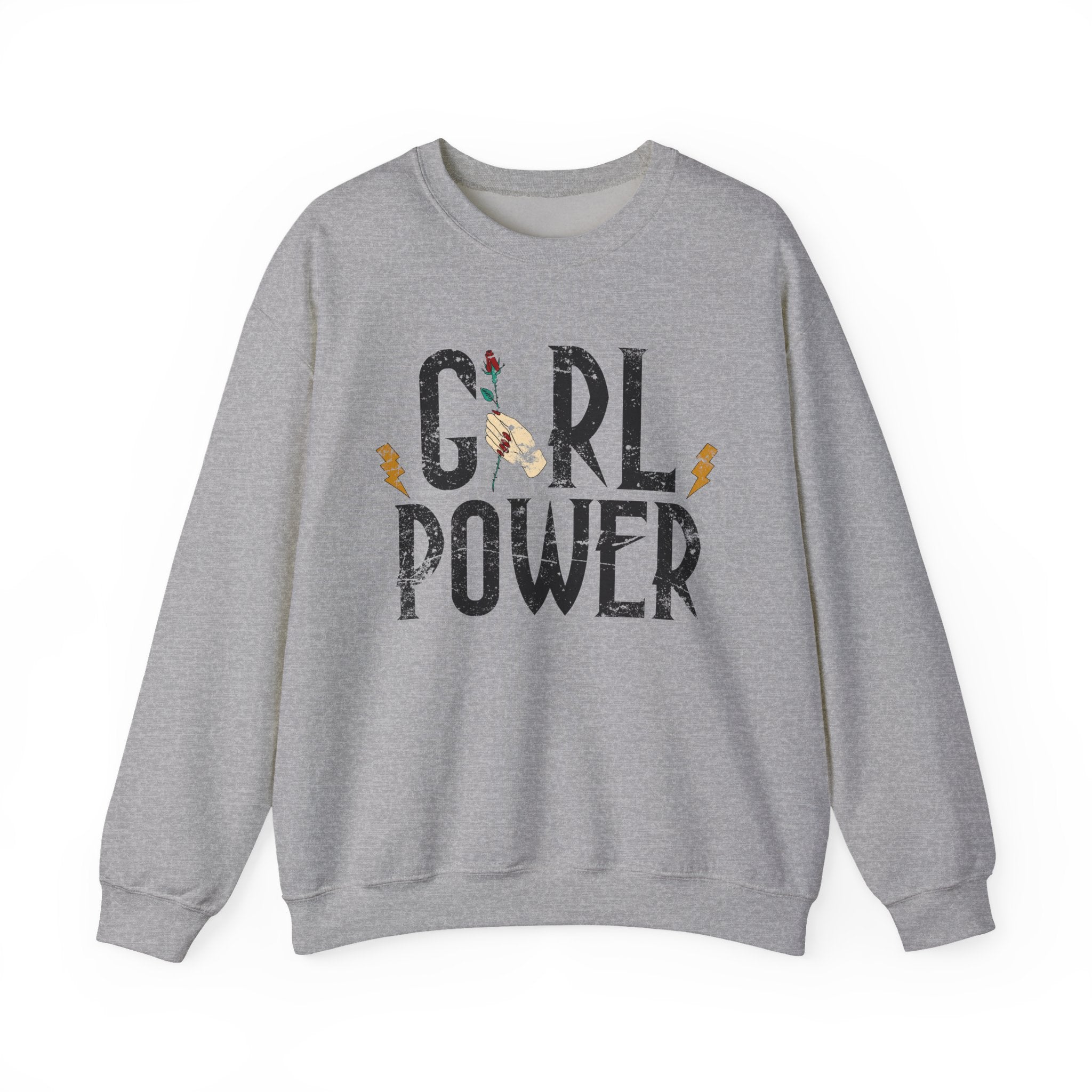Girls Power Unisex Heavy Blend Crewneck Sweatshirt for Ultimate Comfort