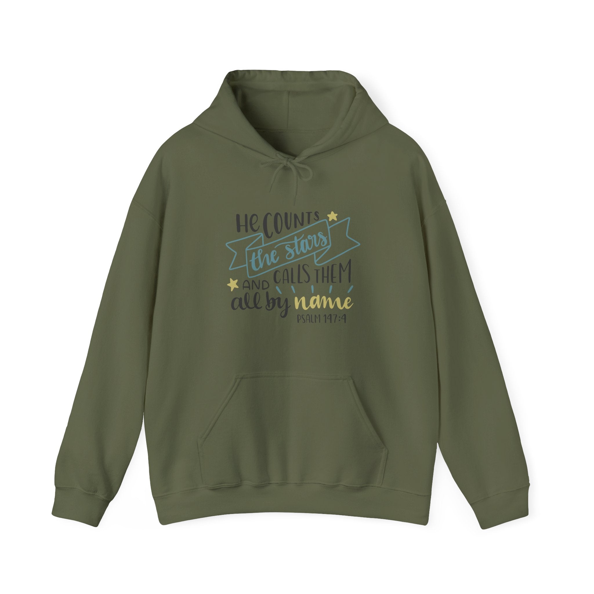 He Counts The Stars And Calls Them All By Name Psalm 147 4 Unisex Heavy Blend Hooded Sweatshirt