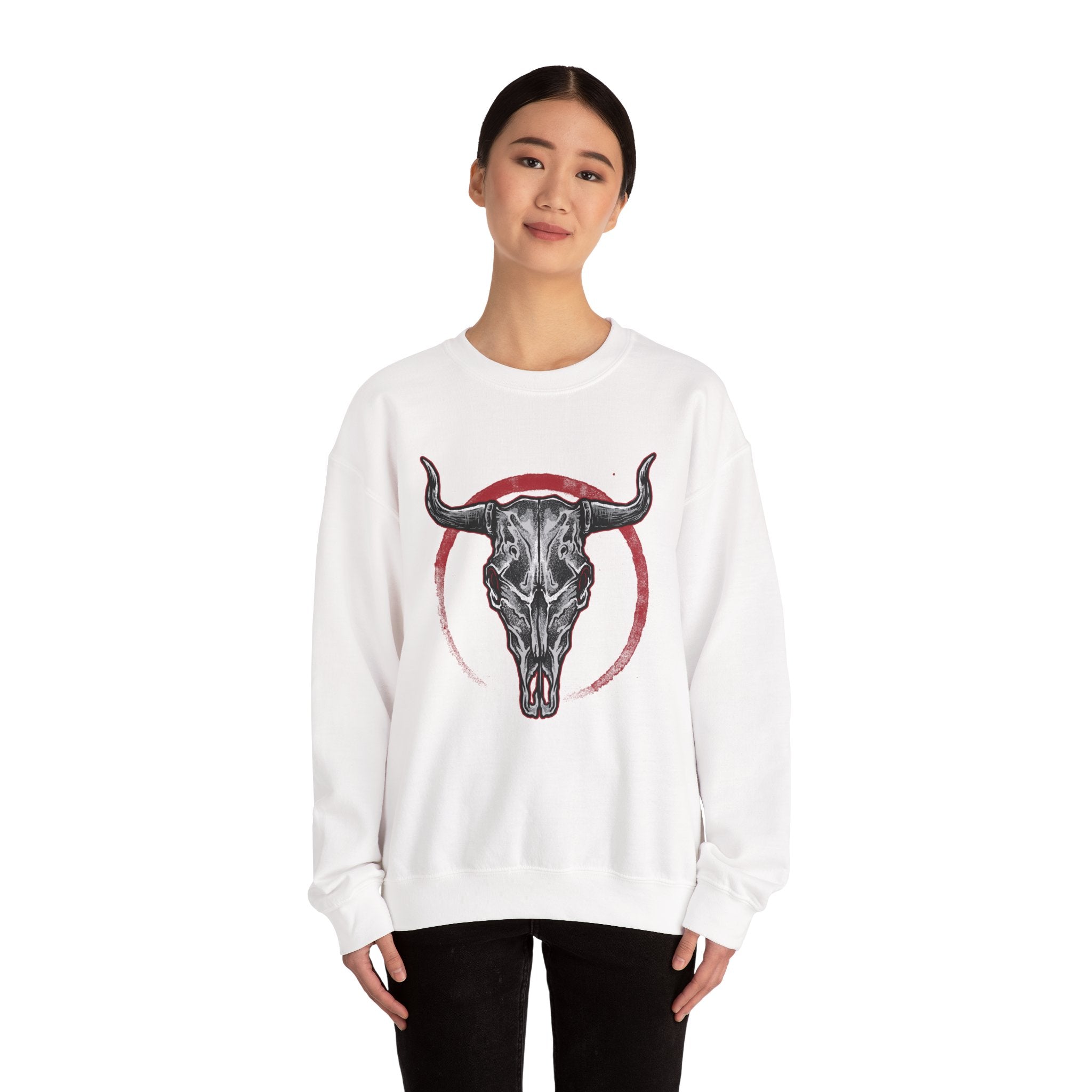 Bull Skull Unisex Heavy Blend Crewneck Sweatshirt for Ultimate Comfort and Style